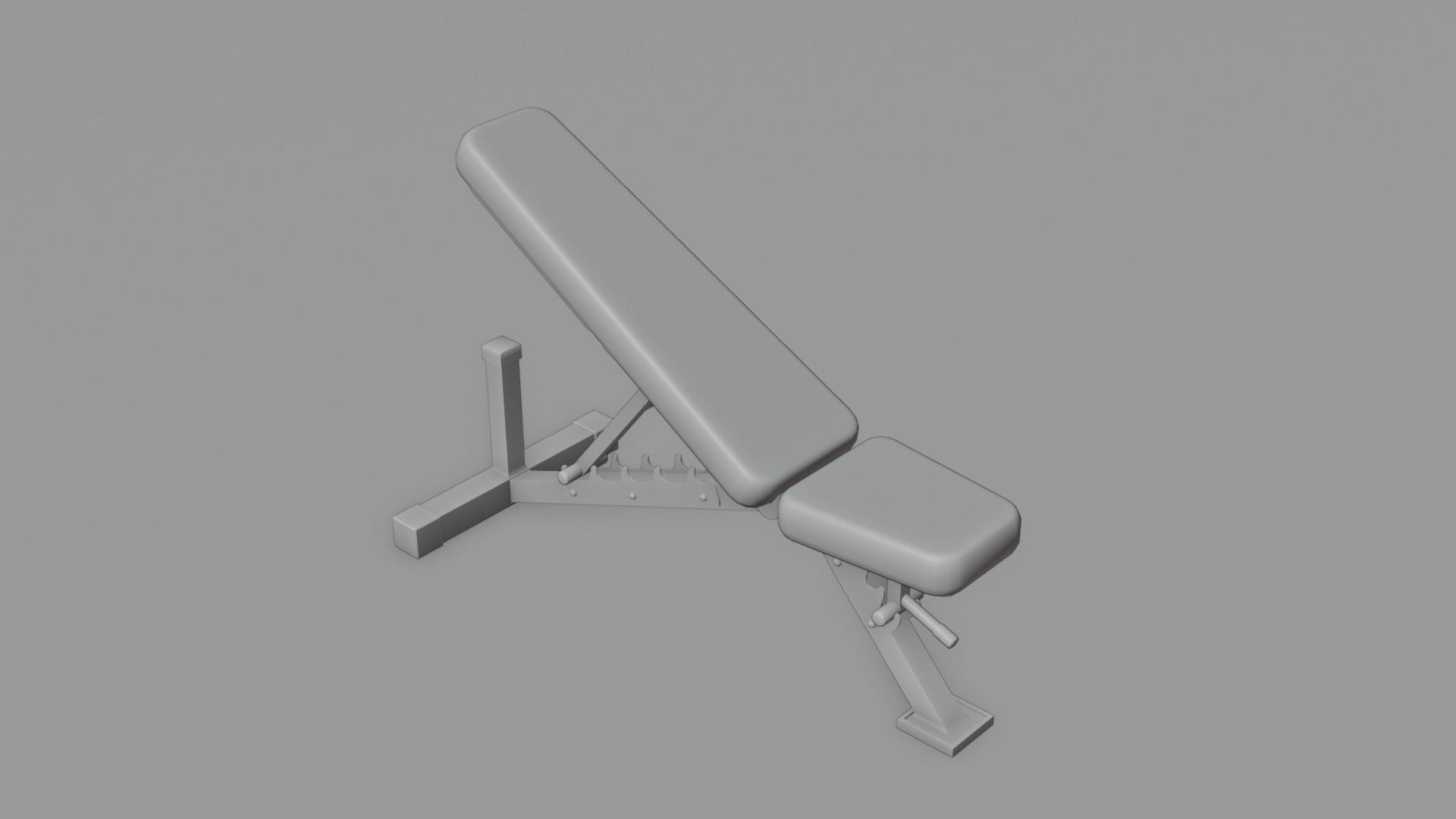 Weight Bench 4K and 2K Textures Low-poly 3D model_2