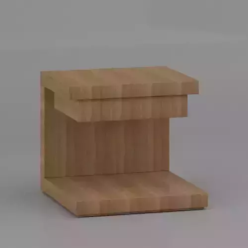 Bedroom Dresser Table Wood 3d model 