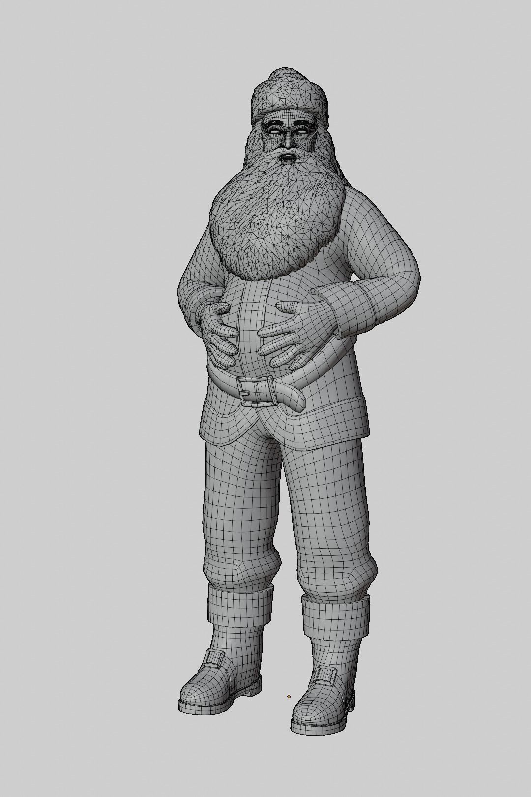 Stylized Santa Claus Low-poly 3D model_4