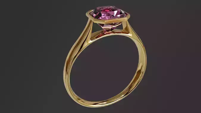 solitaire wedding engagement women RING stl render