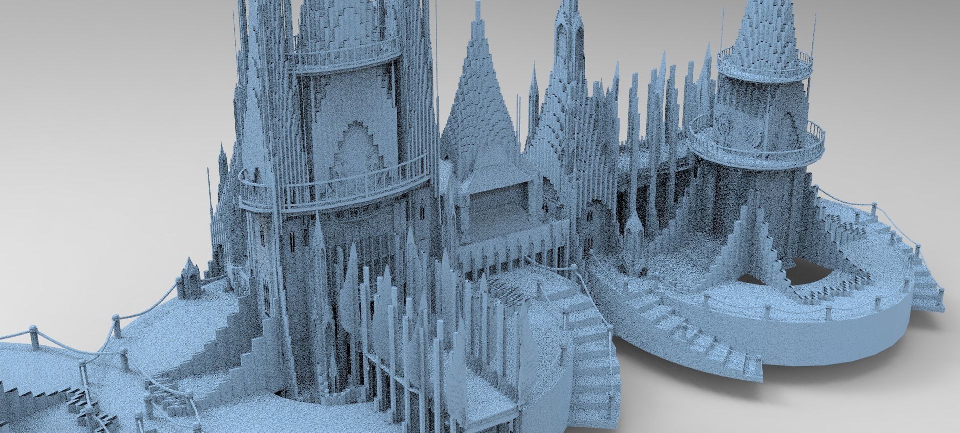 Celtic Watchtower Ocean Fortress  3D model_1