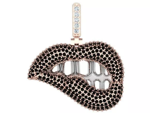 lip pendant 3D print model
