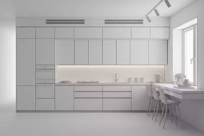 Modern L-Shape Kitchen