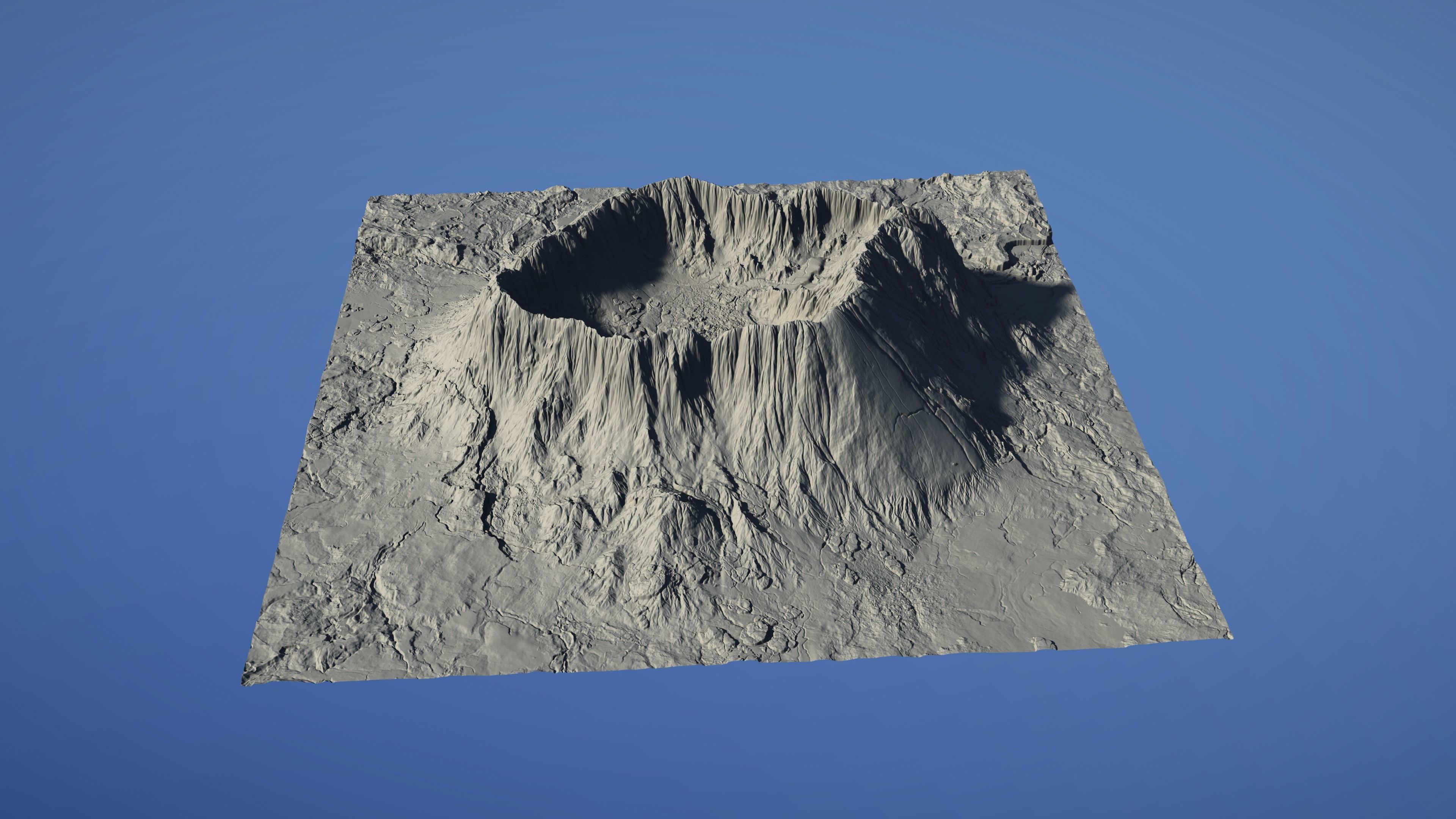Landscape Environment Volcano Snow 01 Low-poly 3D model_24