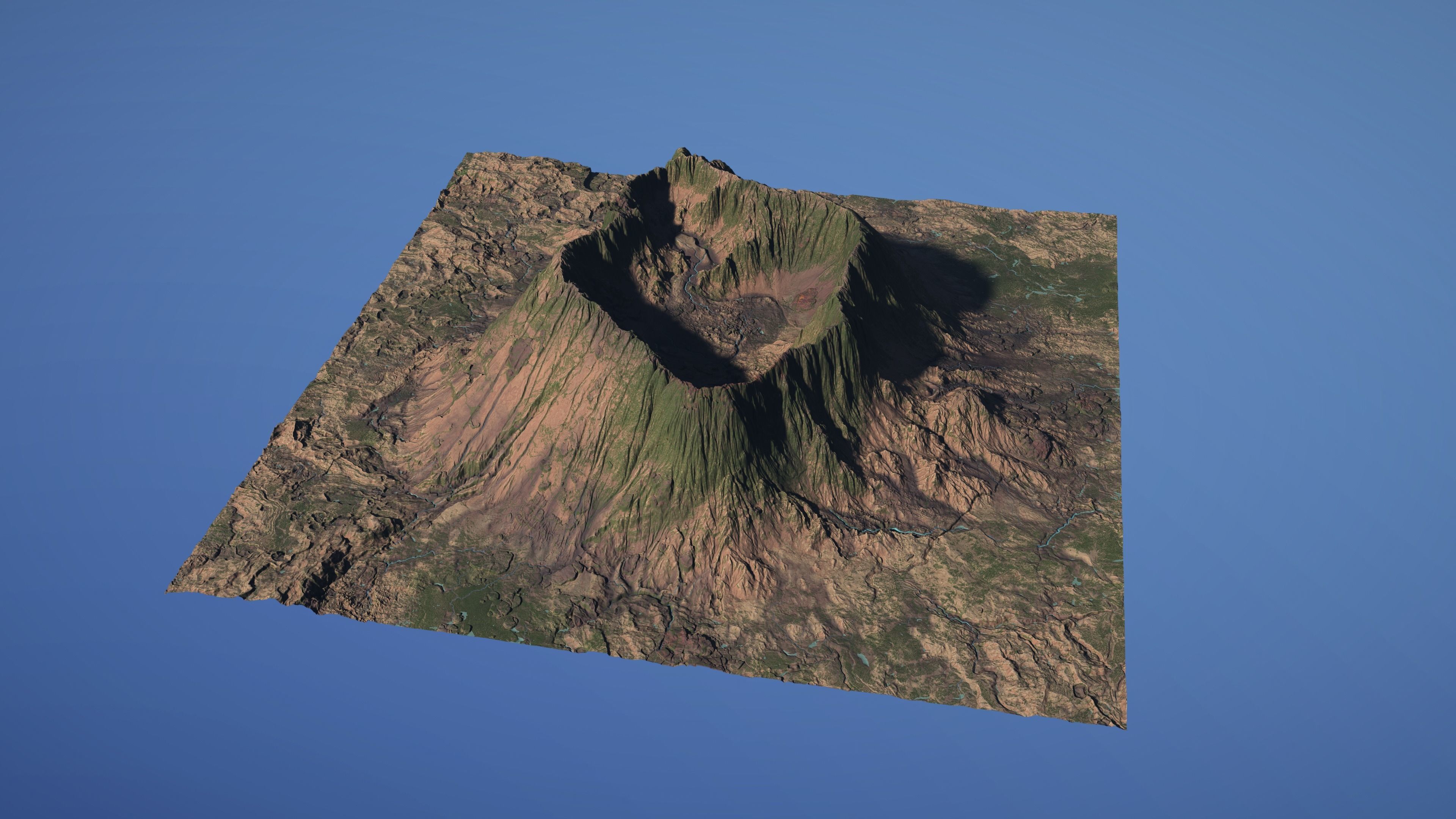 Landscape Environment Volcano Snow 01 Low-poly 3D model_16