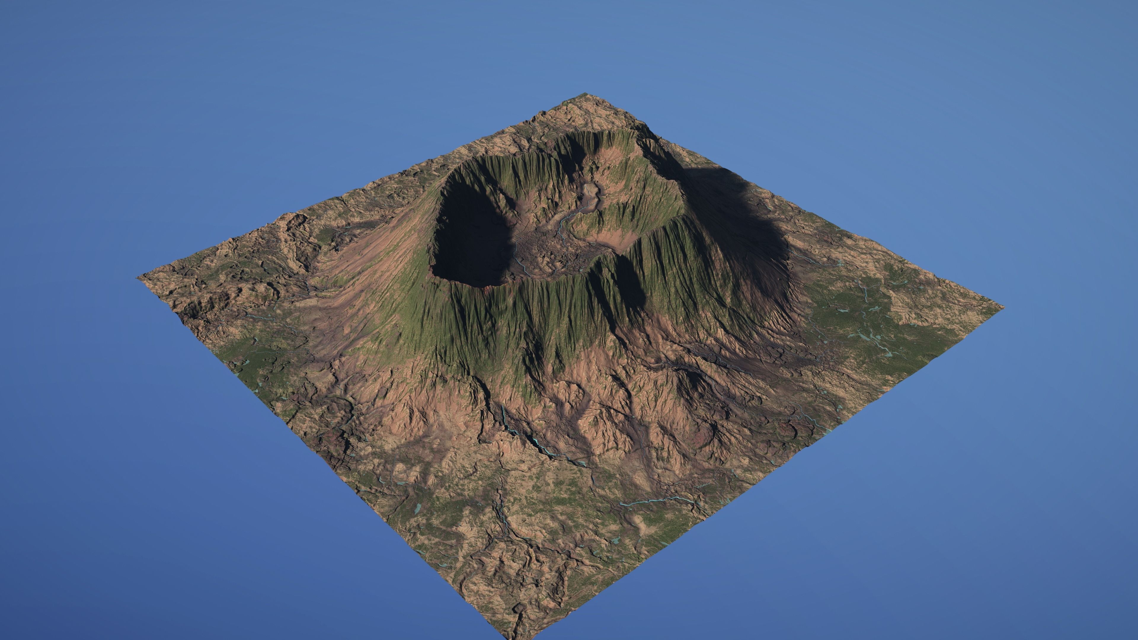 Landscape Environment Volcano Snow 01 Low-poly 3D model_19