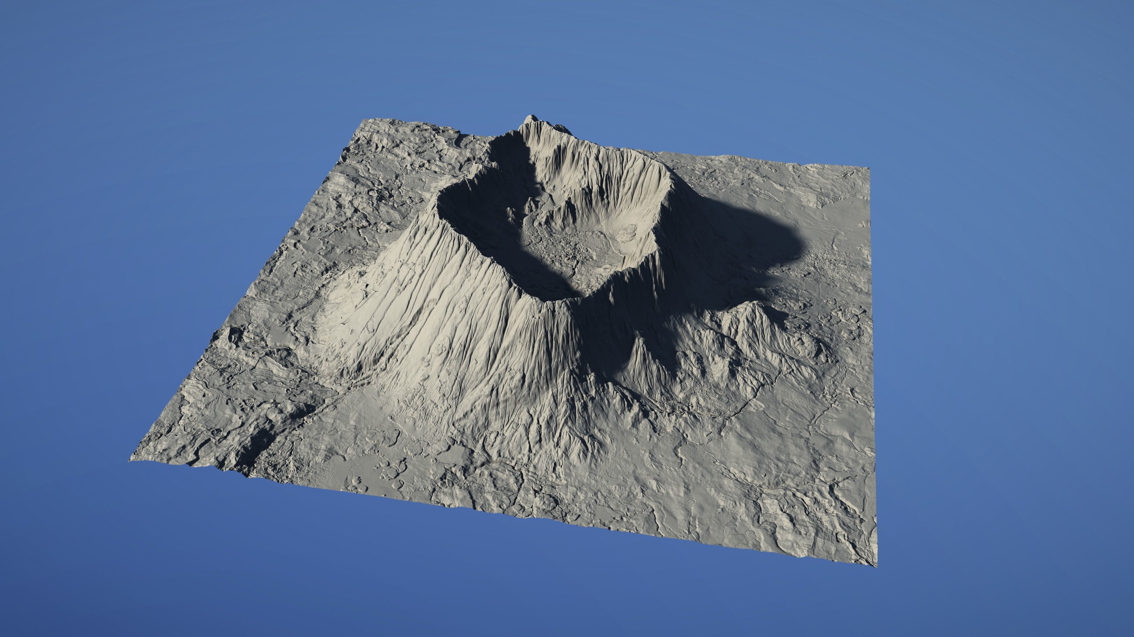 Landscape Environment Volcano Snow 01 Low-poly 3D model_18