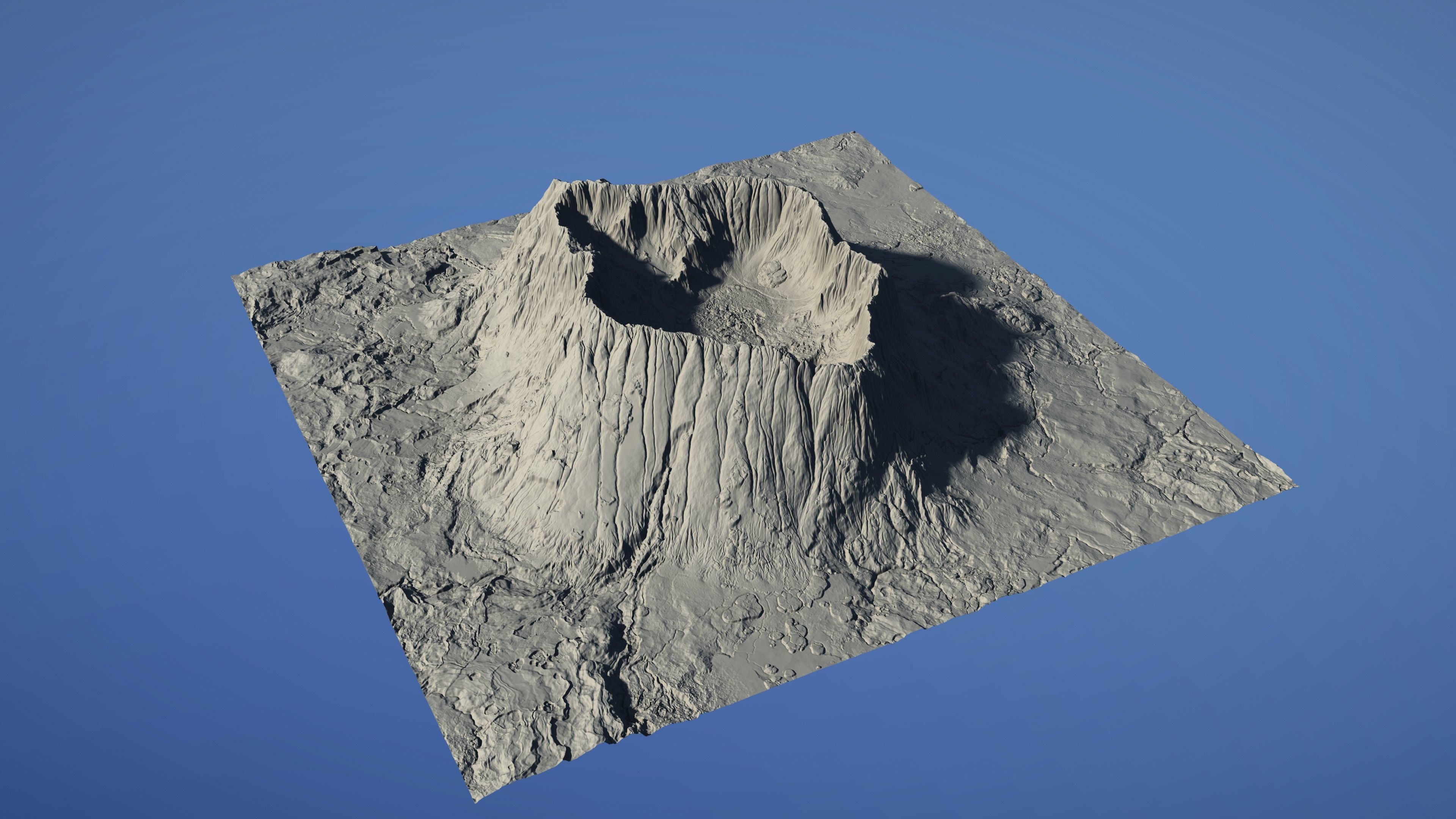 Landscape Environment Volcano Snow 01 Low-poly 3D model_15