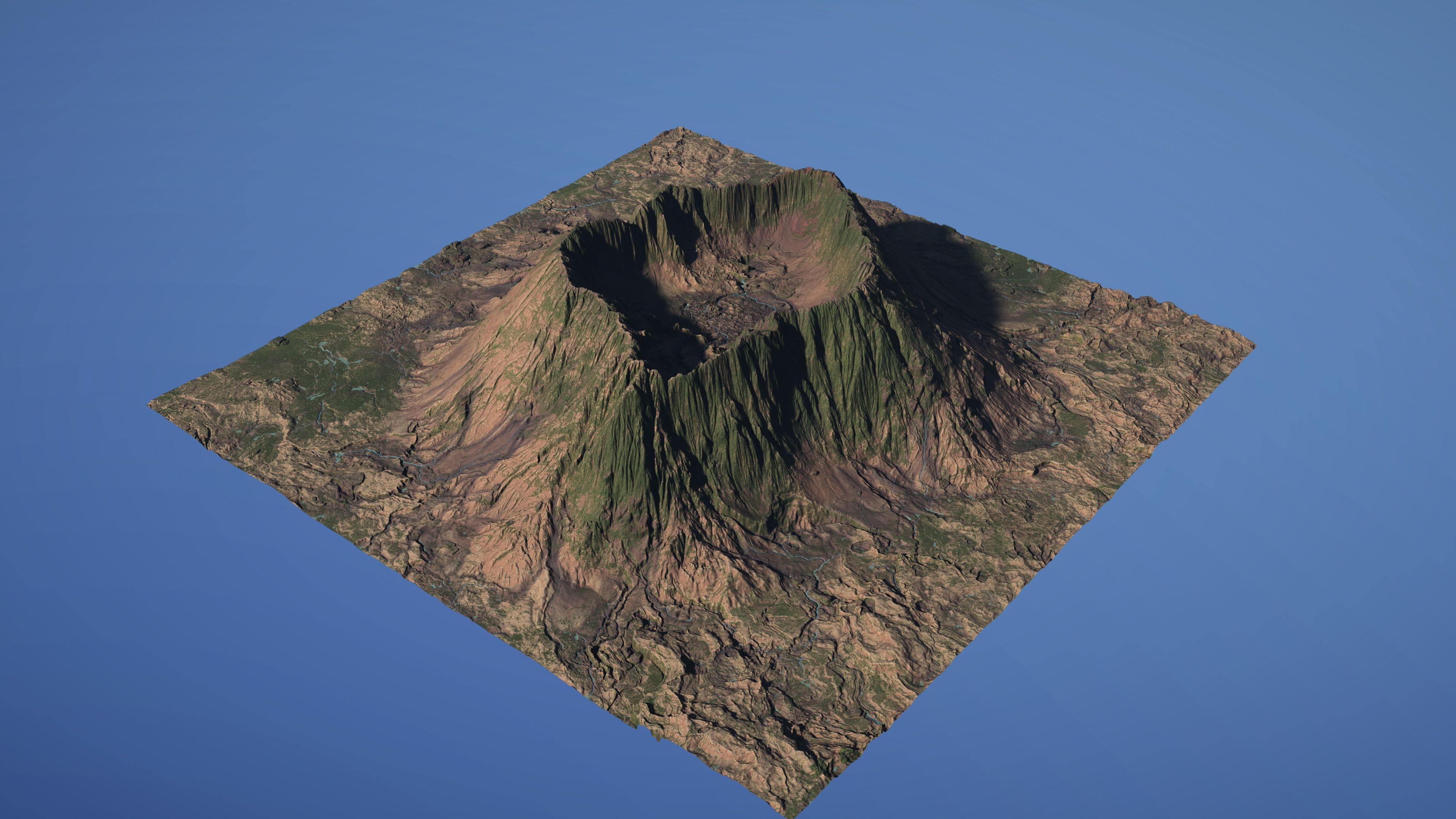 Landscape Environment Volcano Snow 01 Low-poly 3D model_4