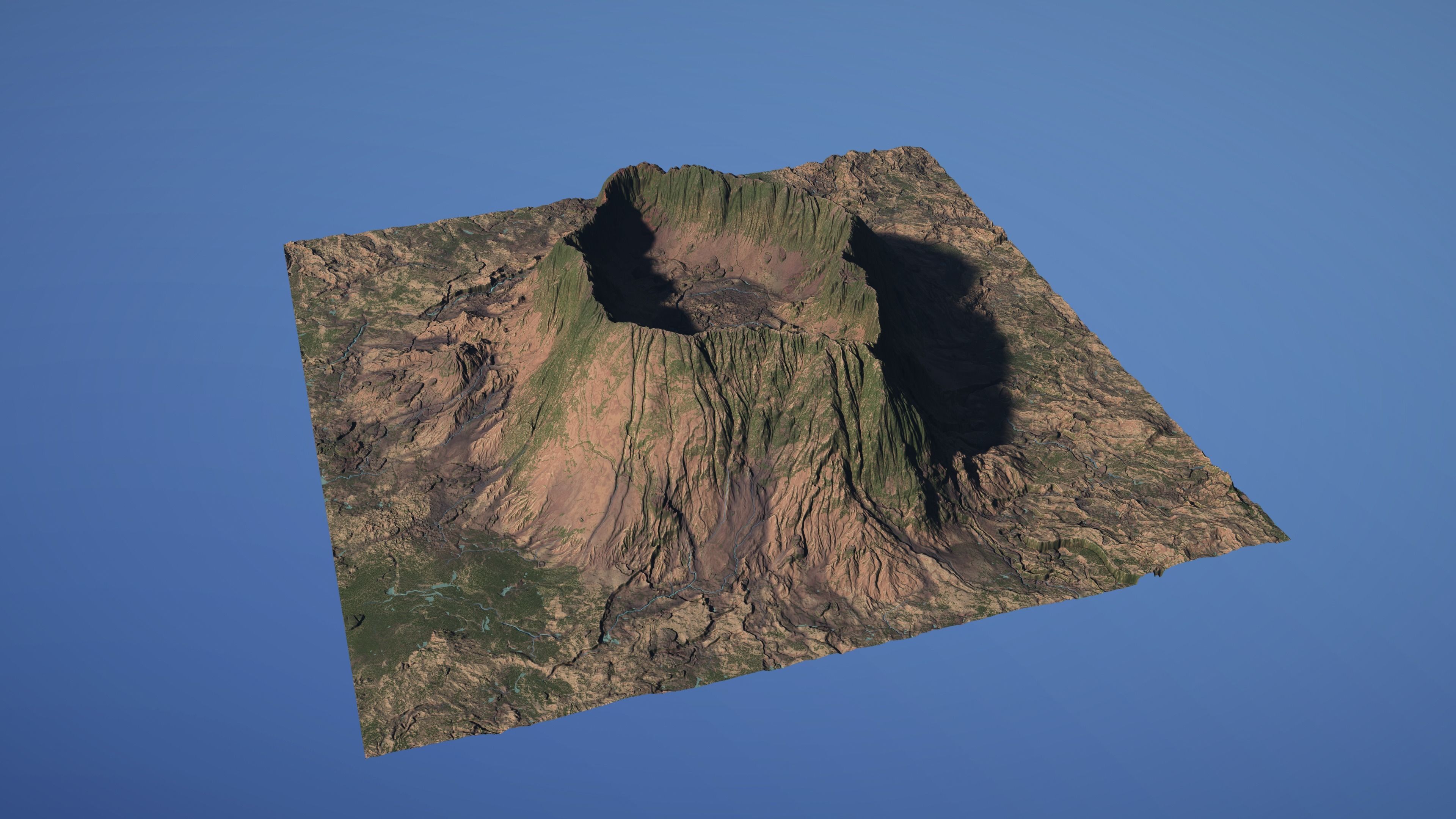 Landscape Environment Volcano Snow 01 Low-poly 3D model_28