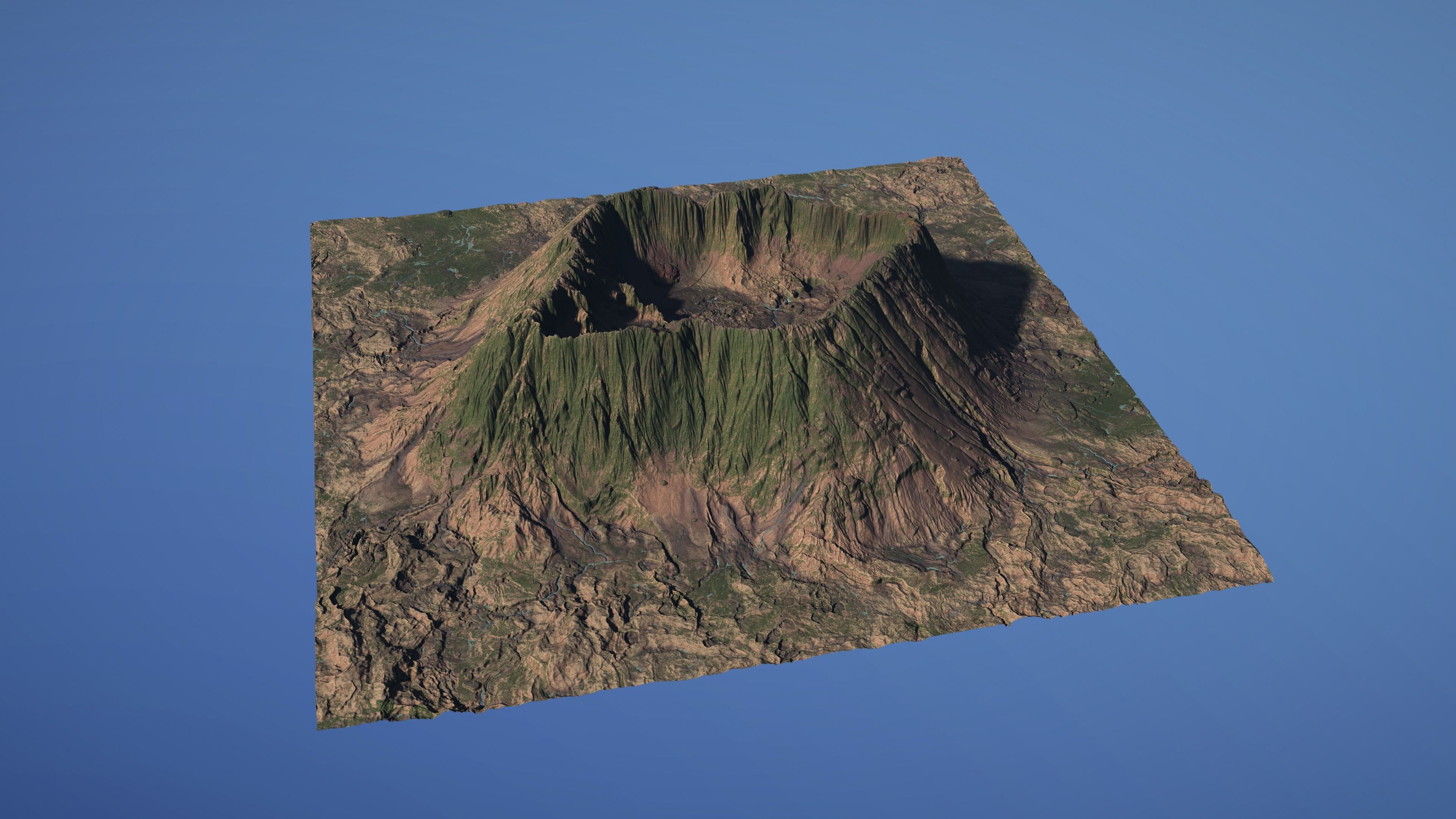 Landscape Environment Volcano Snow 01 Low-poly 3D model_7