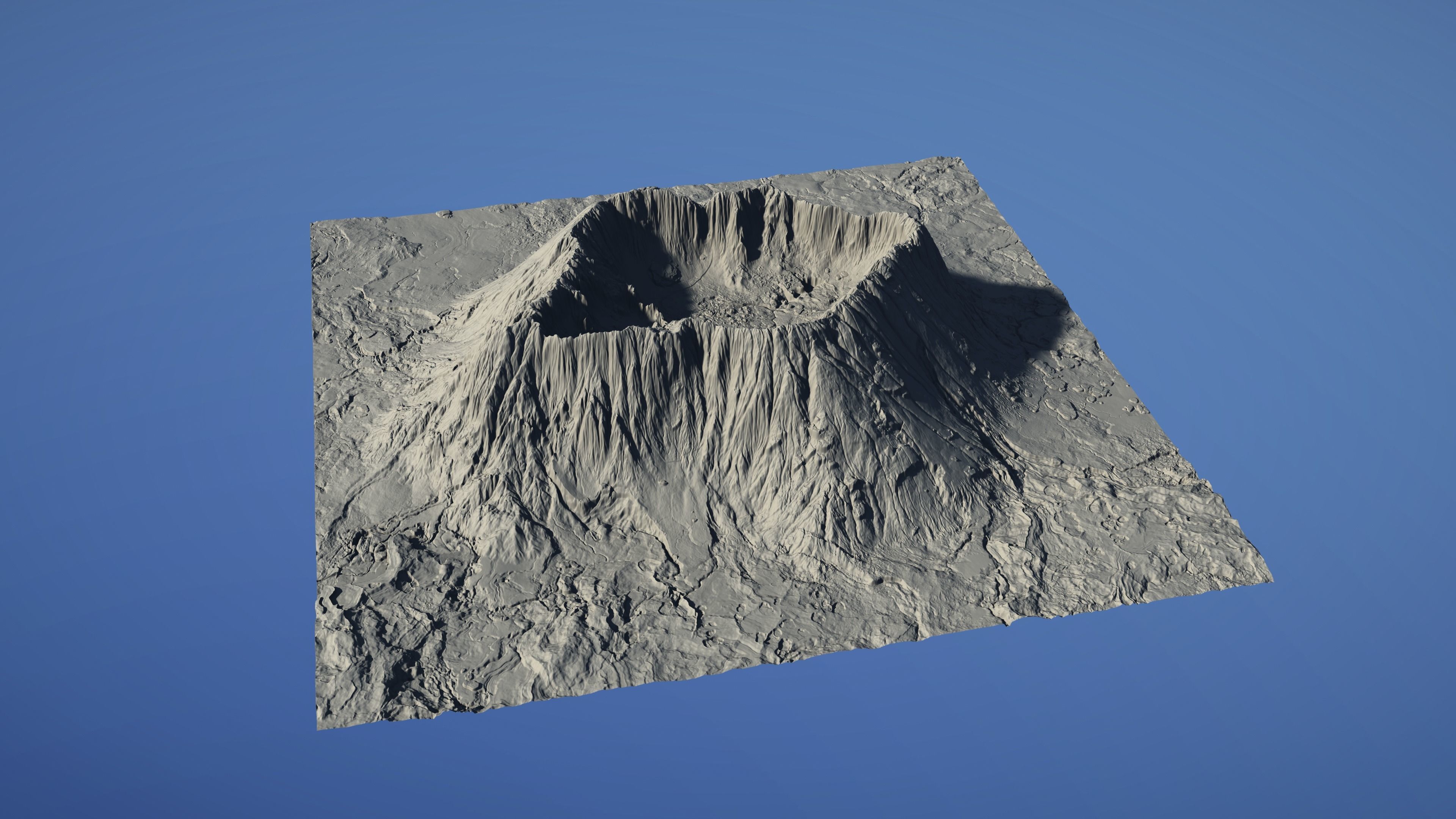 Landscape Environment Volcano Snow 01 Low-poly 3D model_9