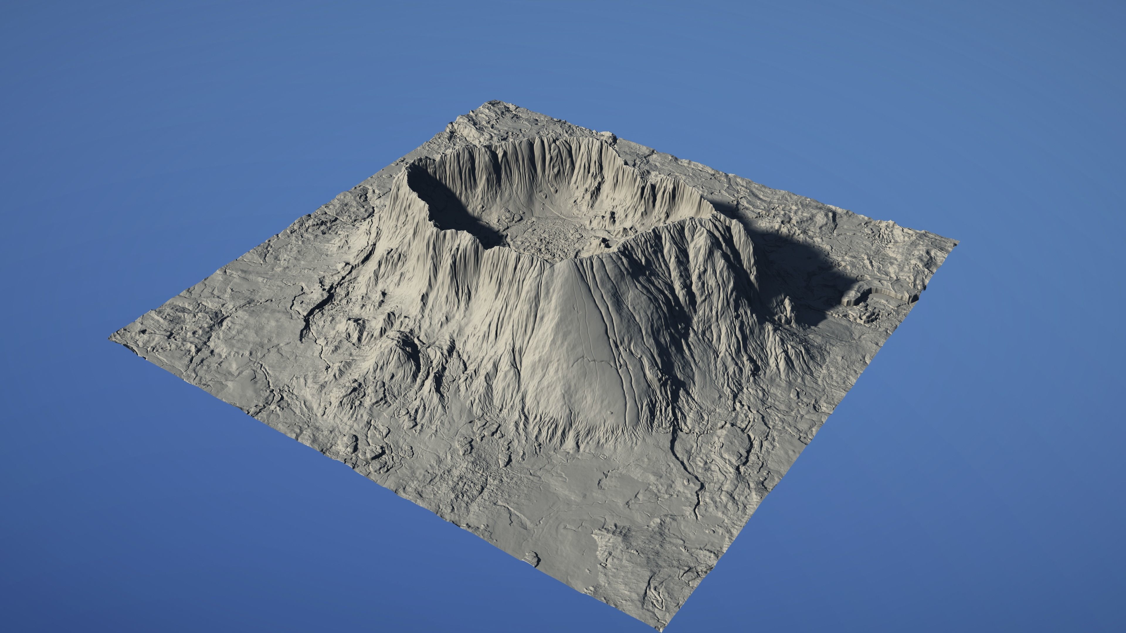 Landscape Environment Volcano Snow 01 Low-poly 3D model_27