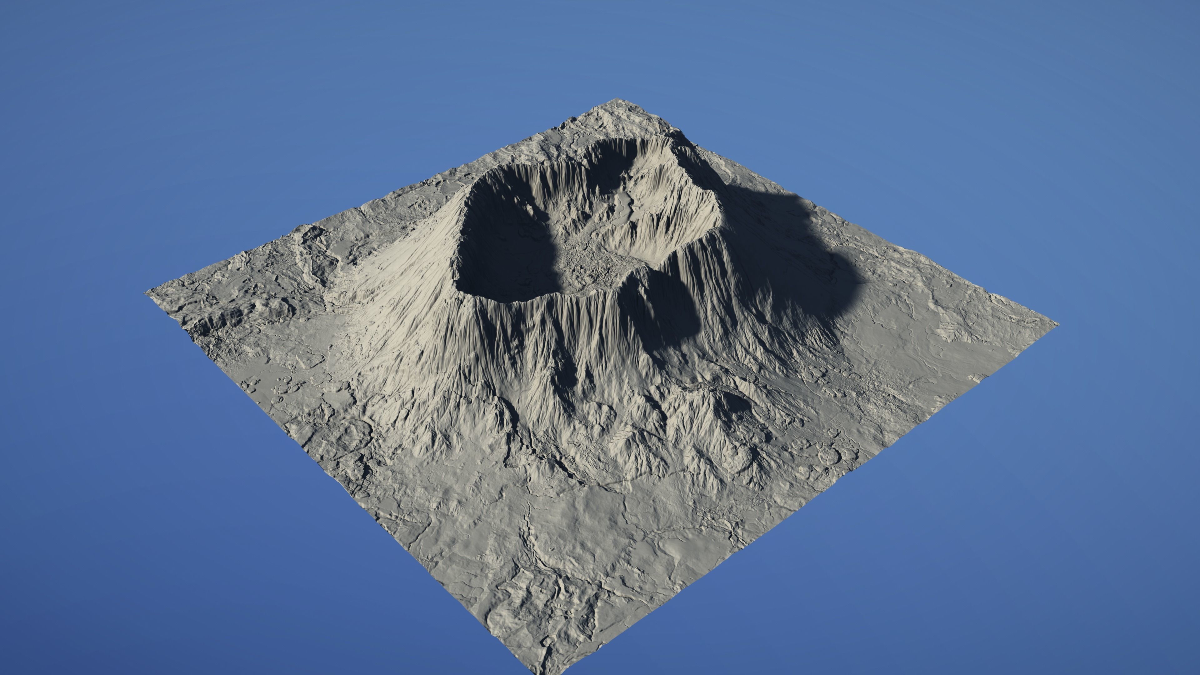Landscape Environment Volcano Snow 01 Low-poly 3D model_21
