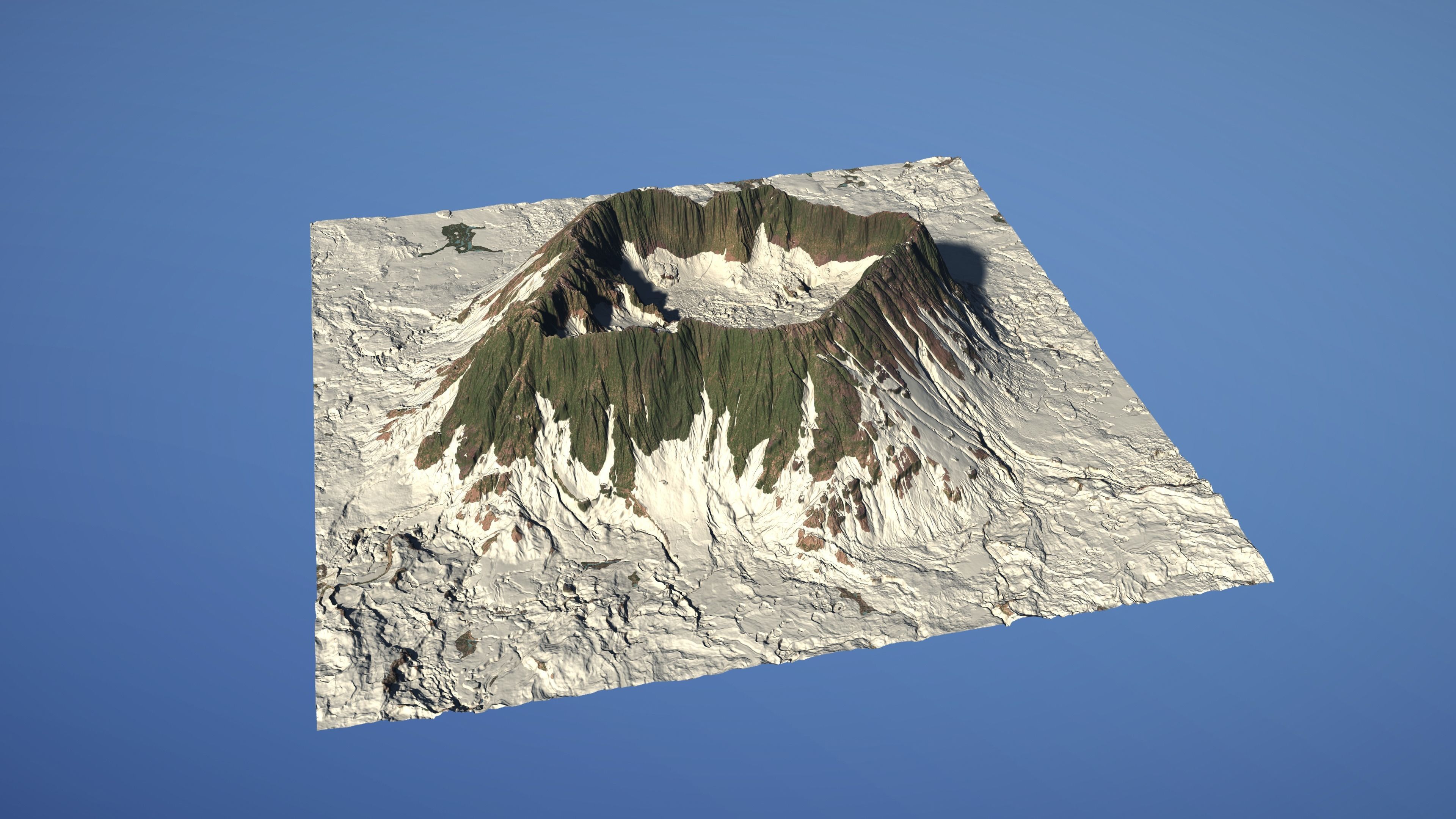 Landscape Environment Volcano Snow 01 Low-poly 3D model_8