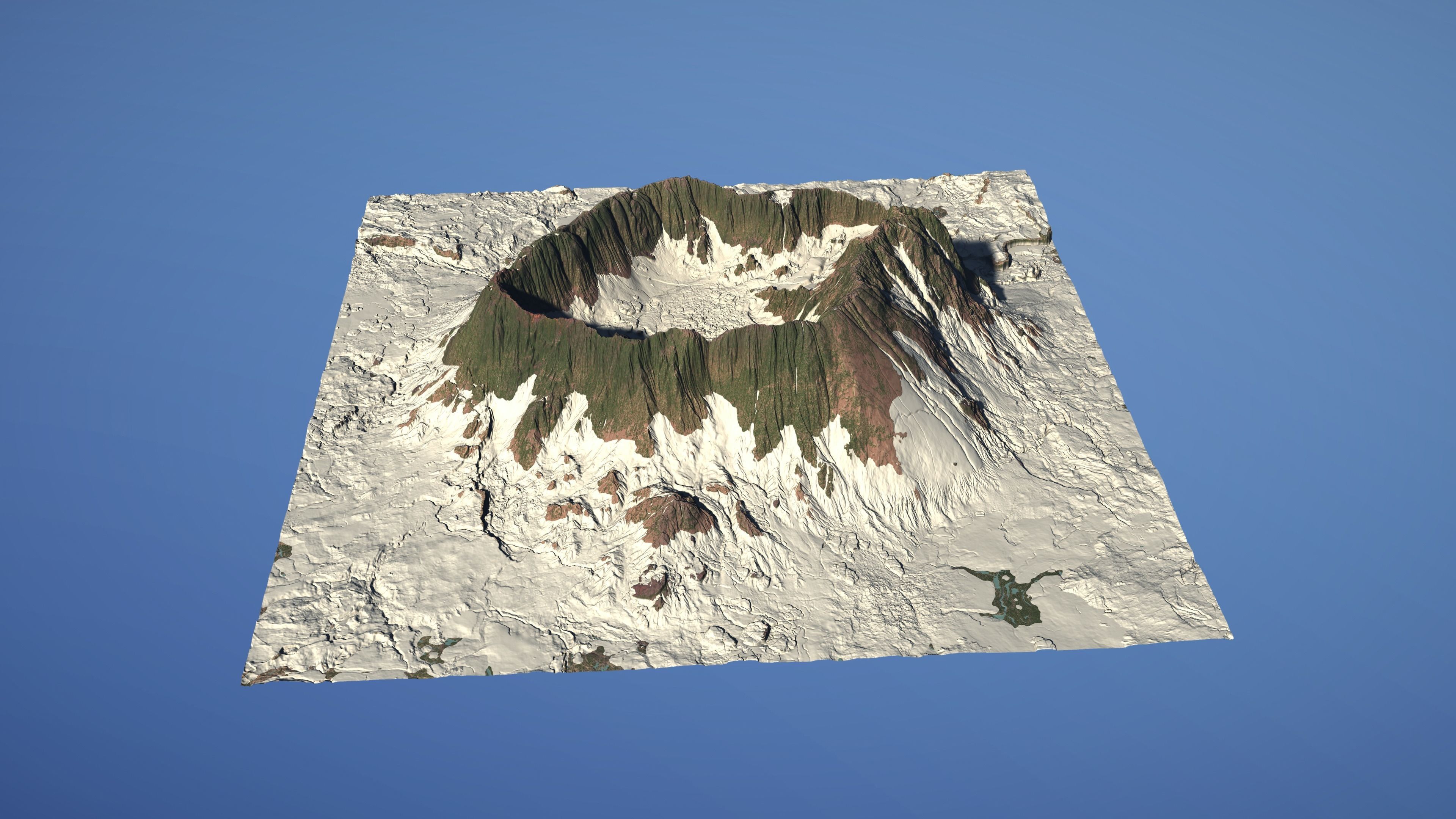 Landscape Environment Volcano Snow 01 Low-poly 3D model_23