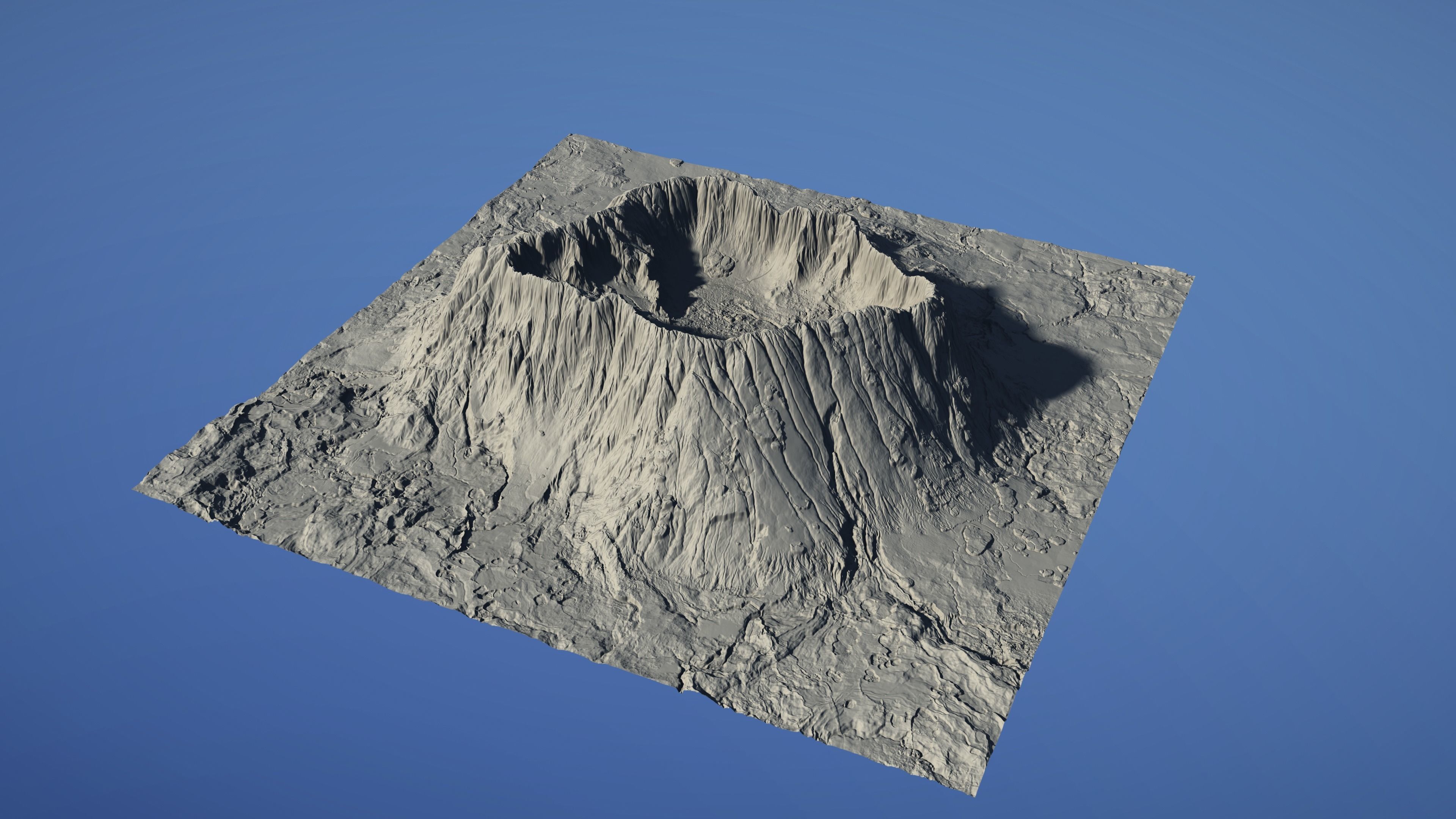 Landscape Environment Volcano Snow 01 Low-poly 3D model_12