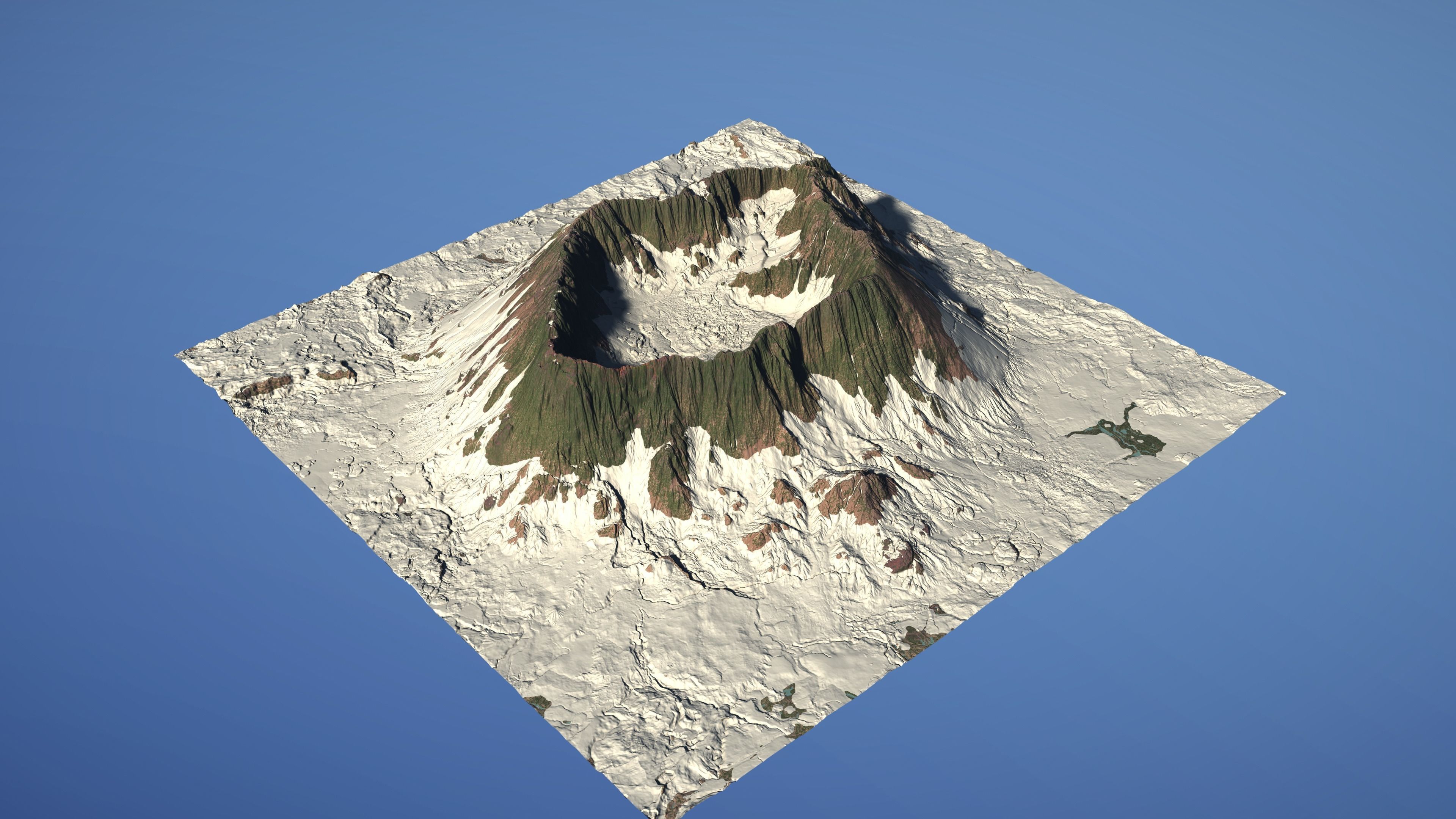 Landscape Environment Volcano Snow 01 Low-poly 3D model_20