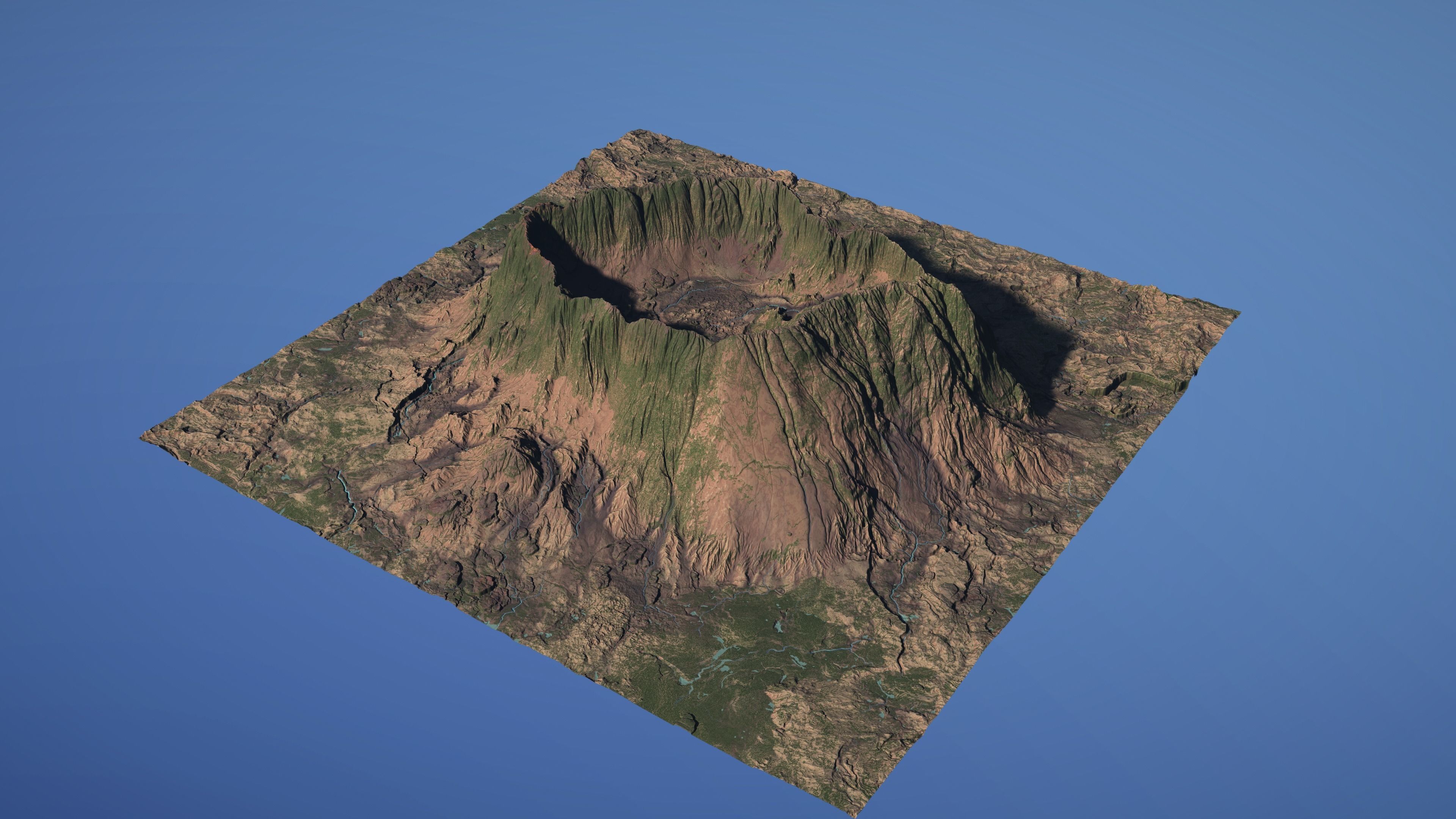 Landscape Environment Volcano Snow 01 Low-poly 3D model_25