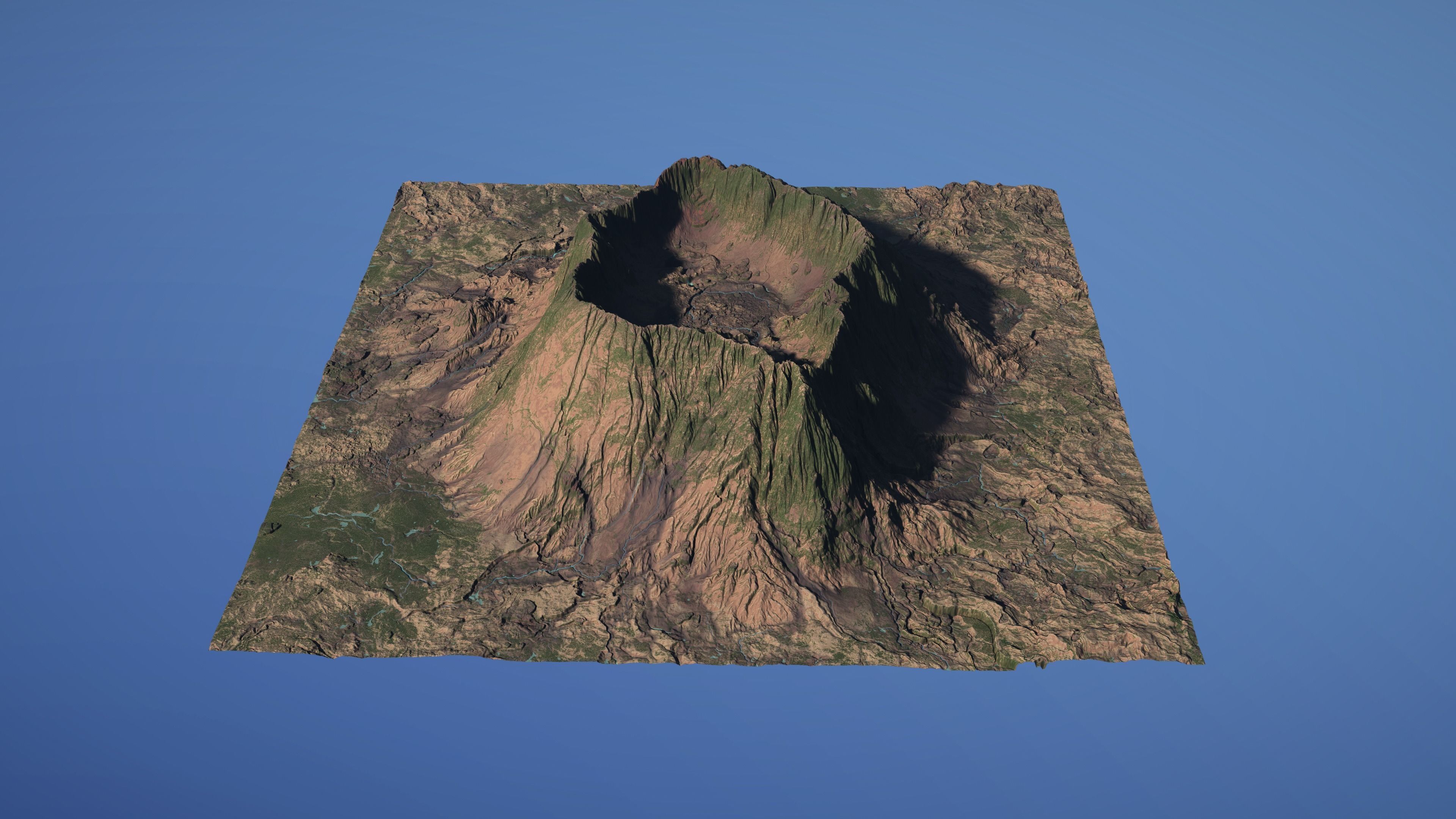 Landscape Environment Volcano Snow 01 Low-poly 3D model_1