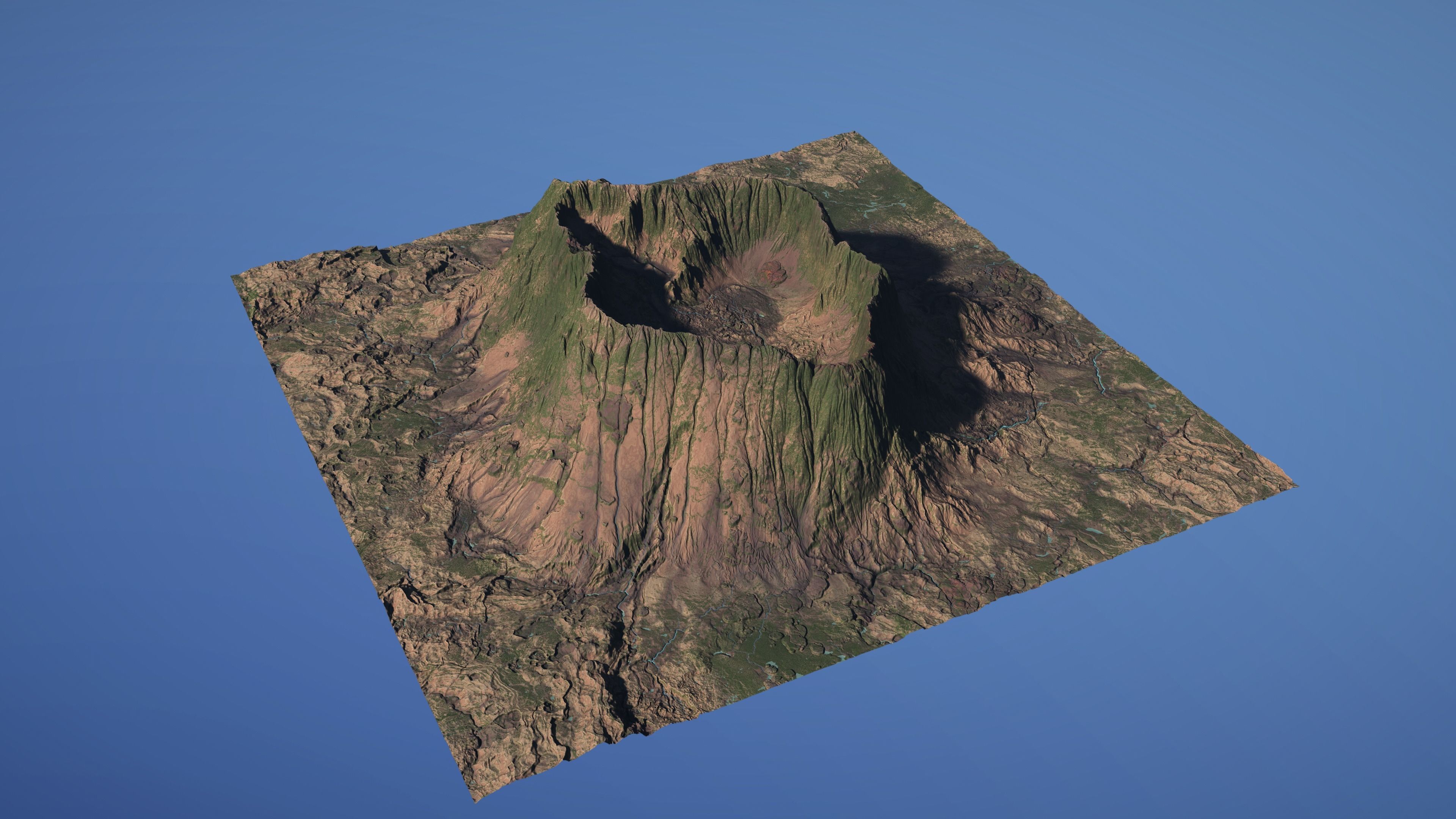Landscape Environment Volcano Snow 01 Low-poly 3D model_13