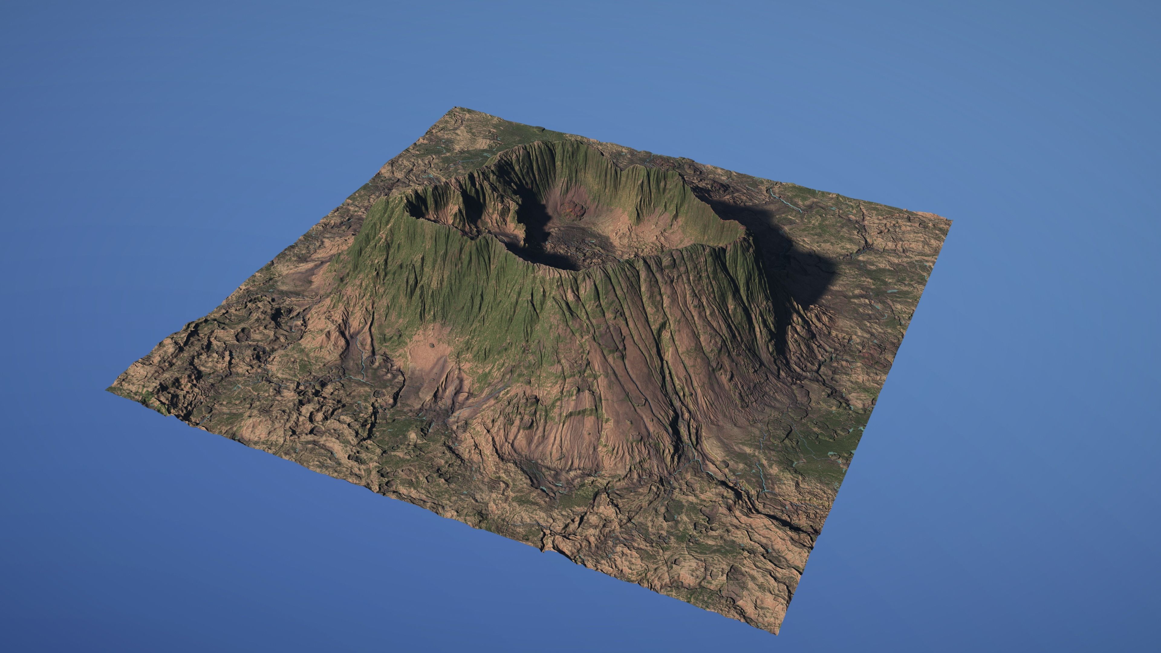 Landscape Environment Volcano Snow 01 Low-poly 3D model_10