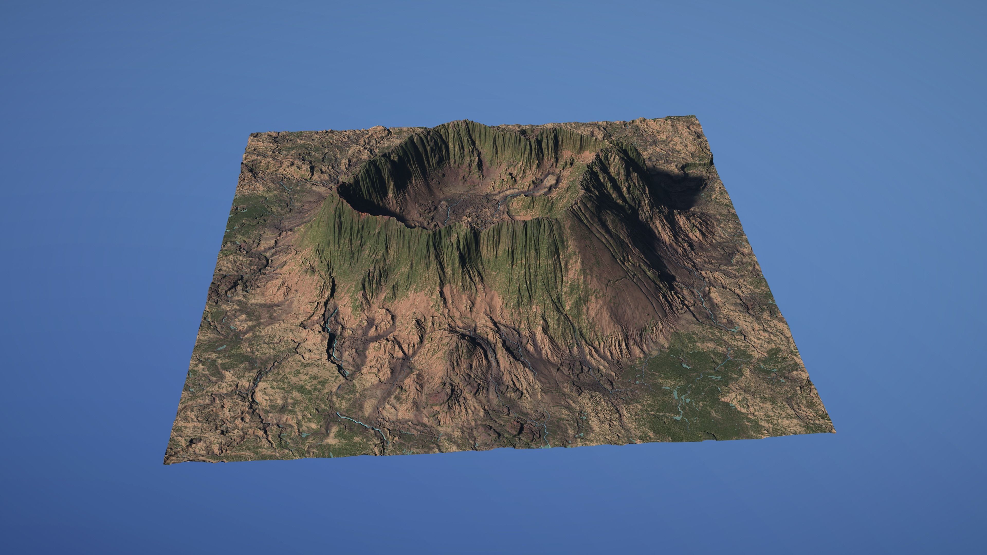 Landscape Environment Volcano Snow 01 Low-poly 3D model_22