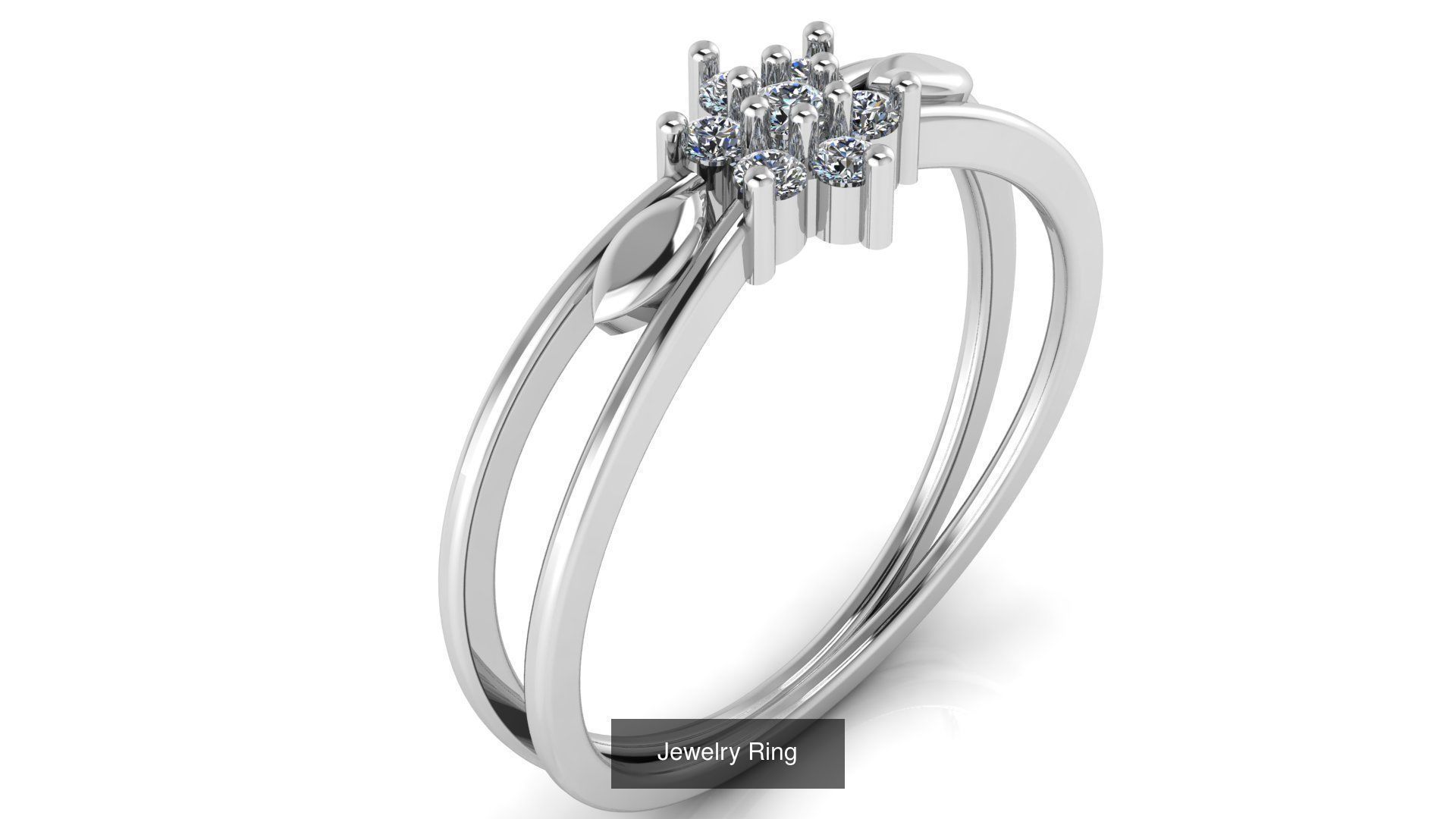 Collection of 50 Jewelry Diamond Rings 3D Print Models _45