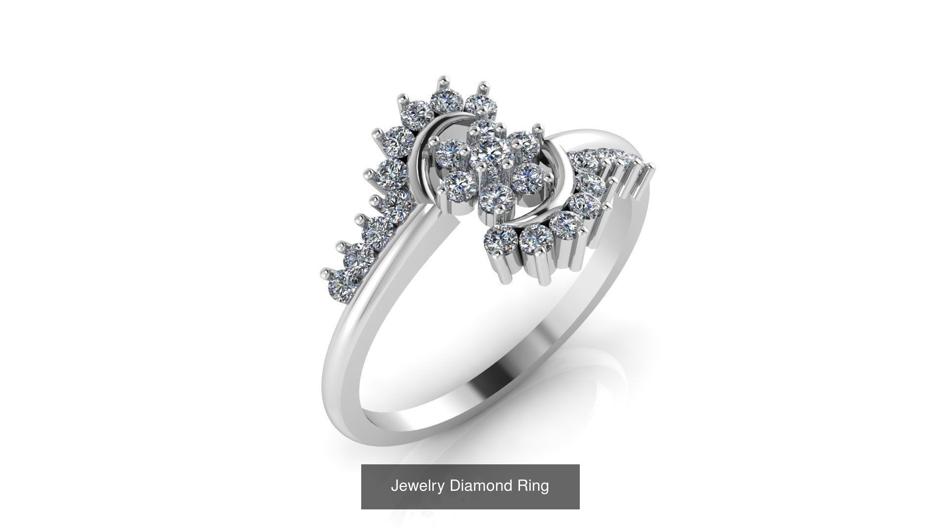 Collection of 50 Jewelry Diamond Rings 3D Print Models _13
