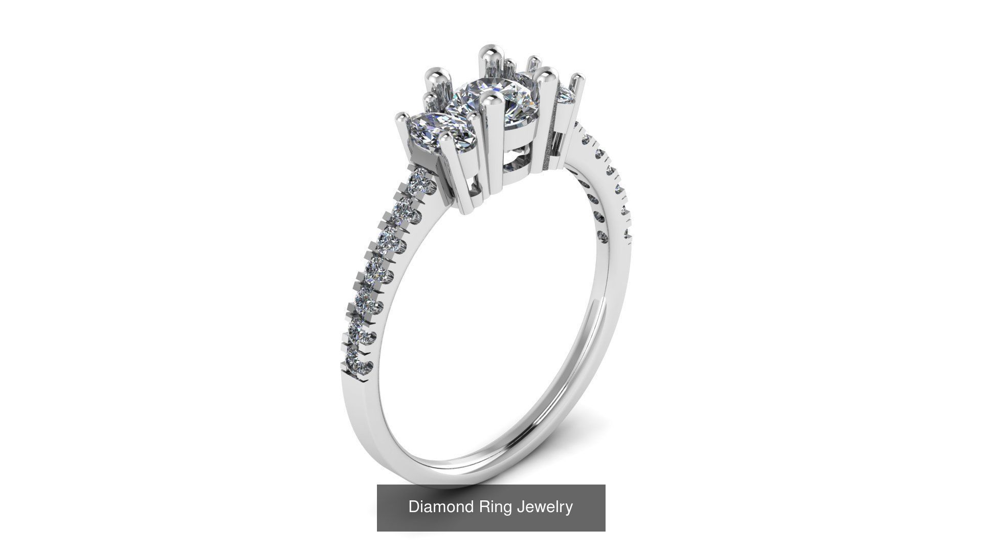 Collection of 50 Jewelry Diamond Rings 3D Print Models _35