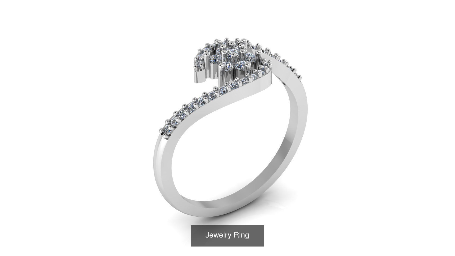 Collection of 50 Jewelry Diamond Rings 3D Print Models _49