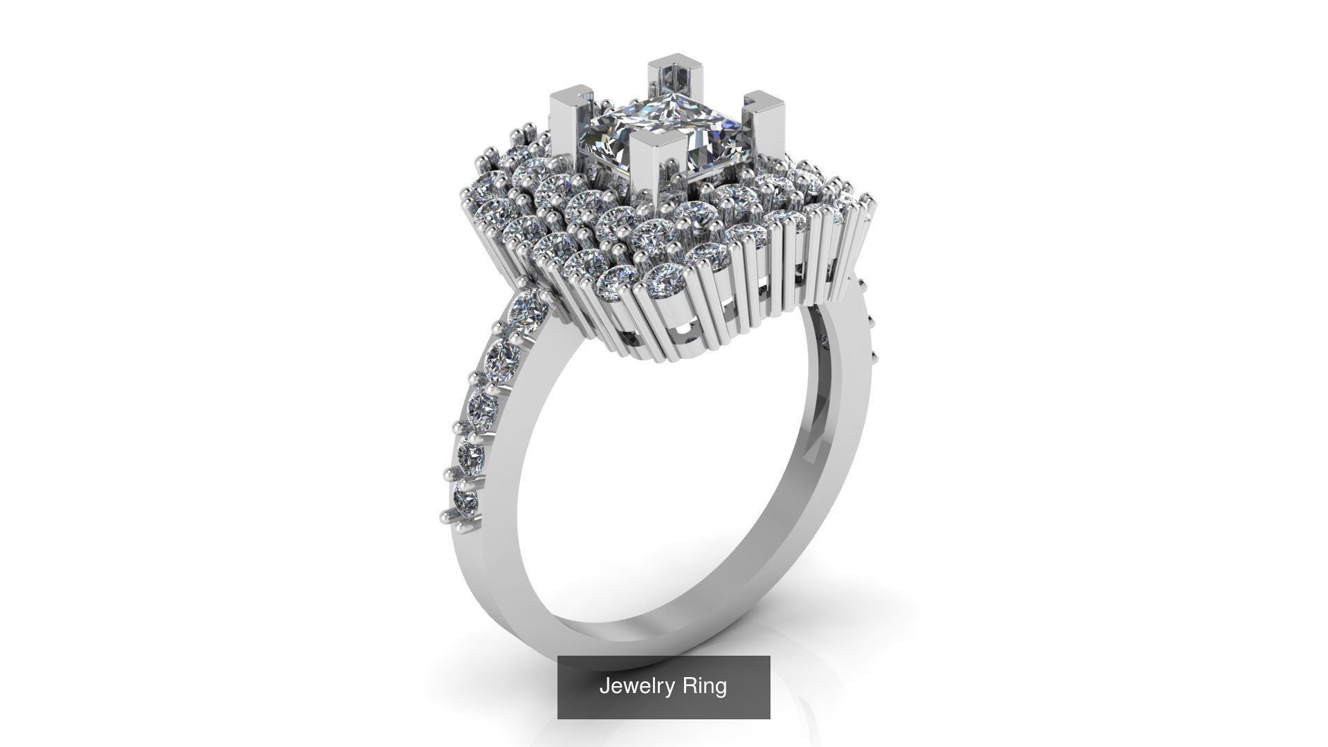 Collection of 50 Jewelry Diamond Rings 3D Print Models _56