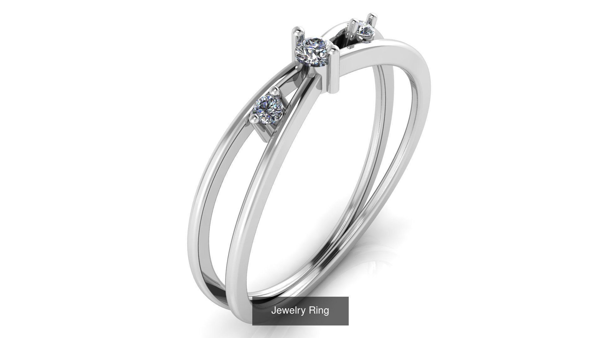 Collection of 50 Jewelry Diamond Rings 3D Print Models _43