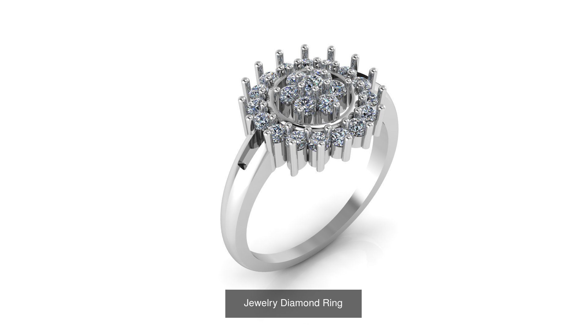 Collection of 50 Jewelry Diamond Rings 3D Print Models _18