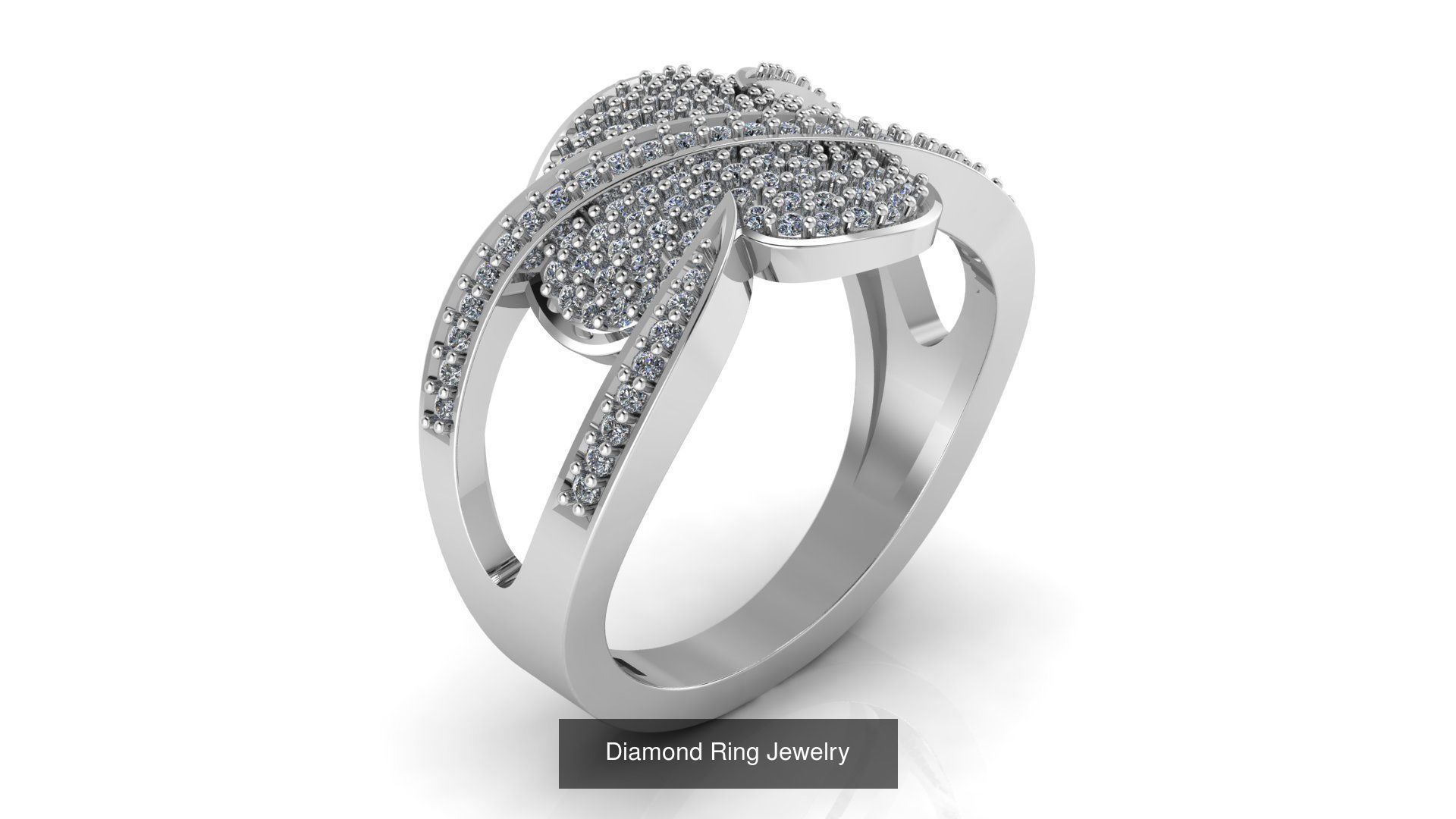 Collection of 50 Jewelry Diamond Rings 3D Print Models _30