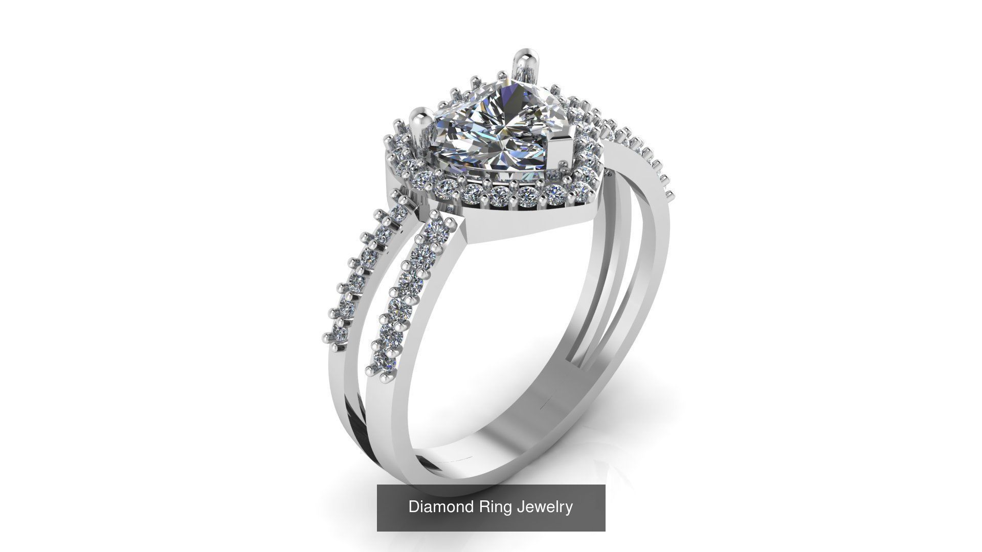 Collection of 50 Jewelry Diamond Rings 3D Print Models _36