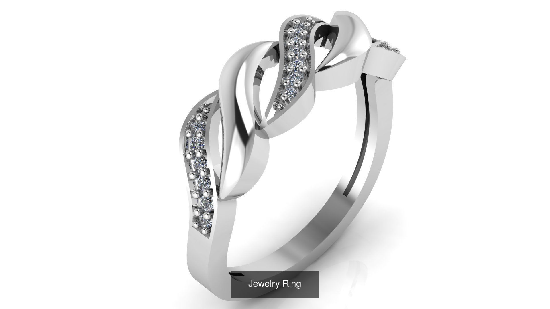 Collection of 50 Jewelry Diamond Rings 3D Print Models _51