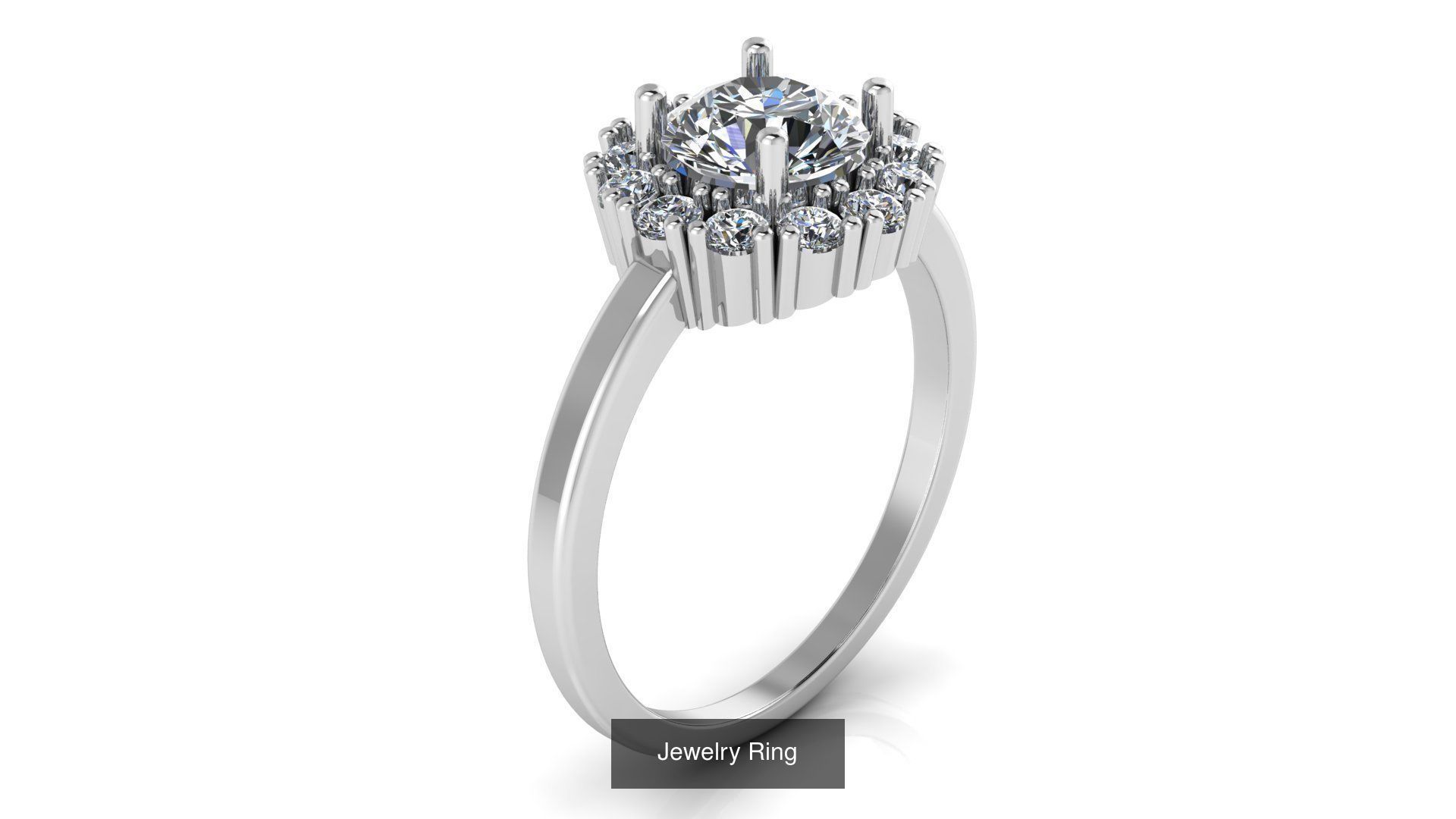Collection of 50 Jewelry Diamond Rings 3D Print Models _54