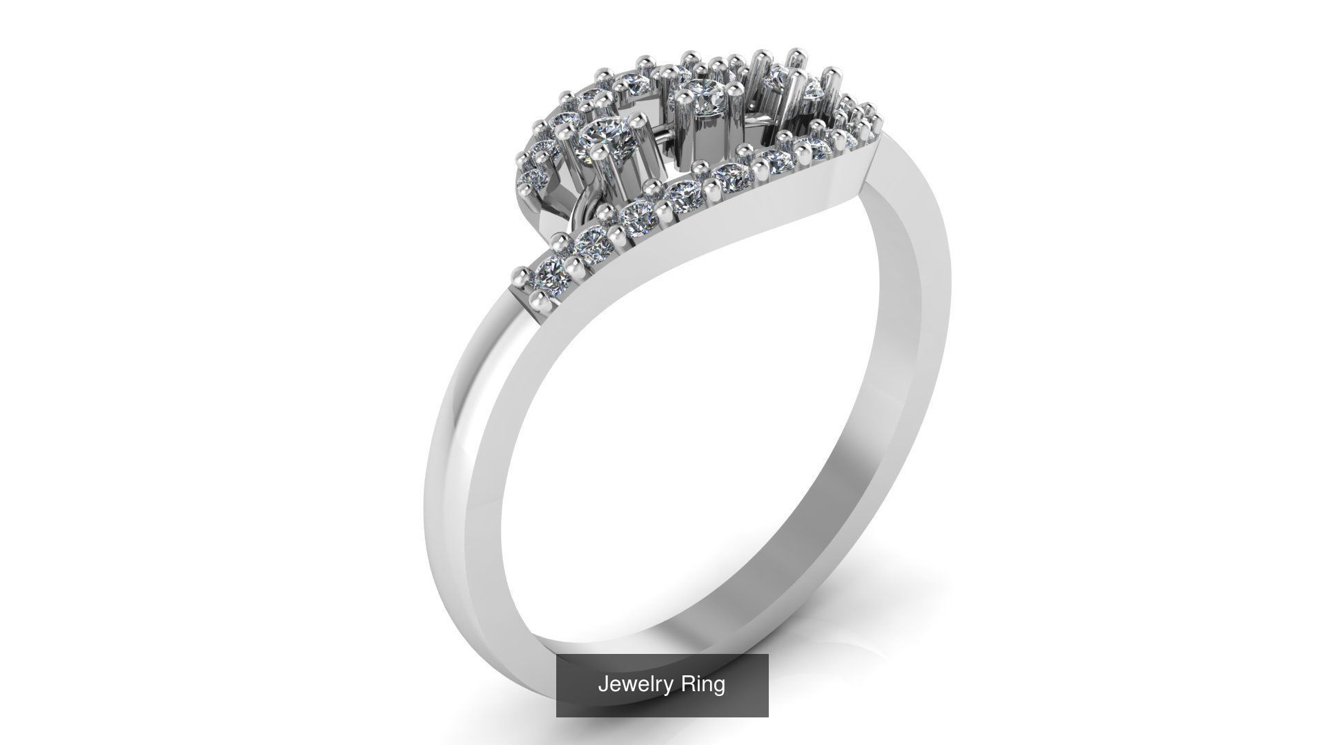Collection of 50 Jewelry Diamond Rings 3D Print Models _50