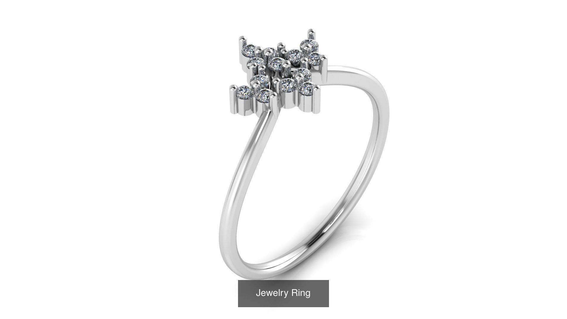 Collection of 50 Jewelry Diamond Rings 3D Print Models _44