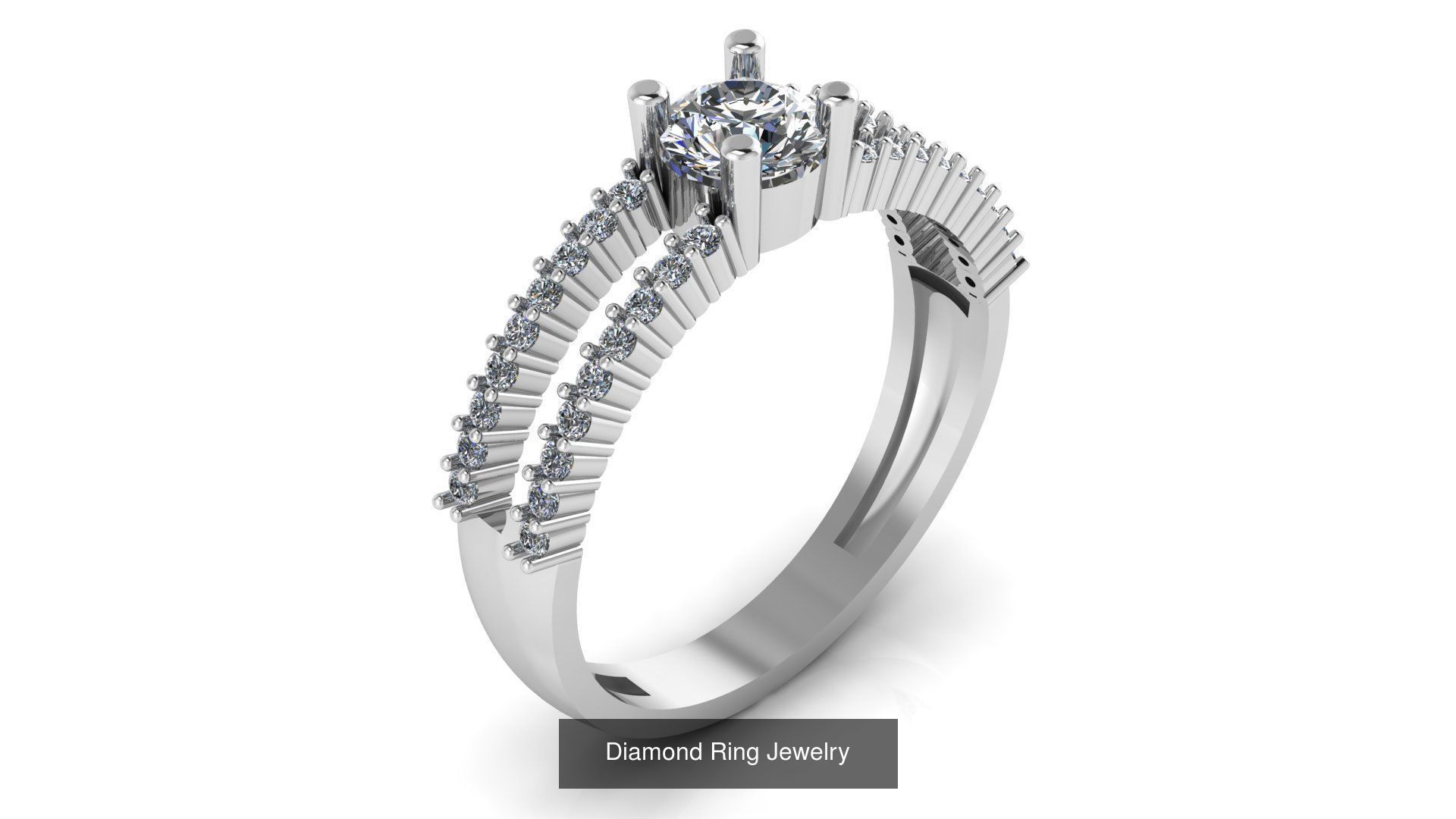 Collection of 50 Jewelry Diamond Rings 3D Print Models _34