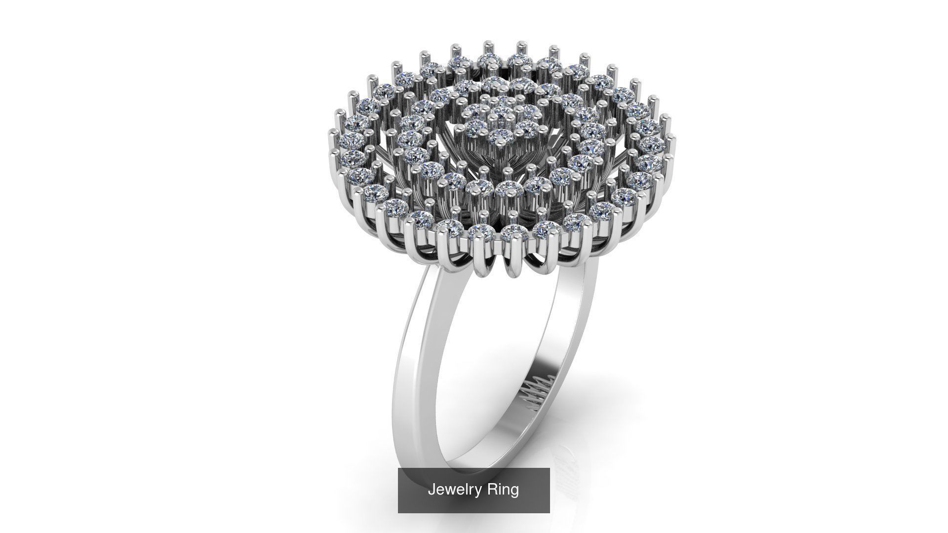 Collection of 50 Jewelry Diamond Rings 3D Print Models _53
