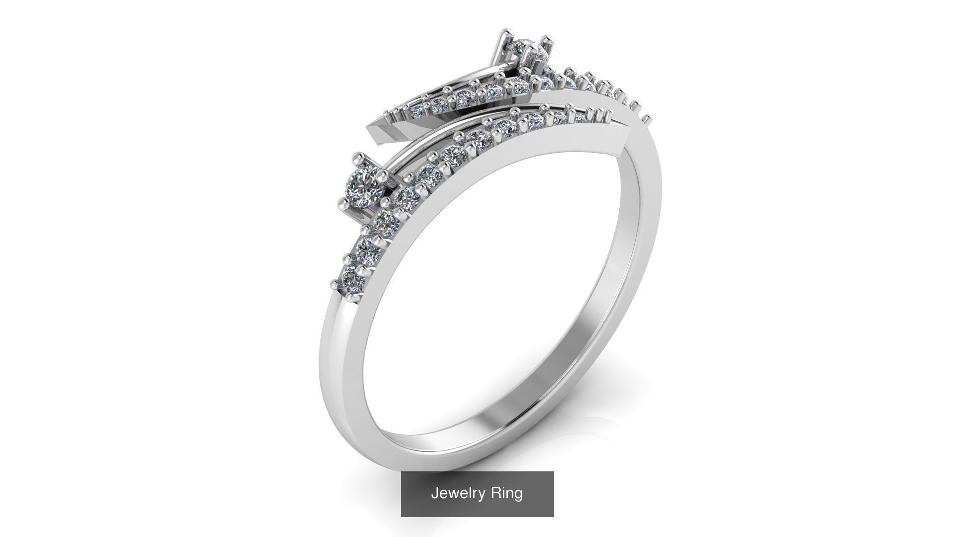 Collection of 50 Jewelry Diamond Rings 3D Print Models _47