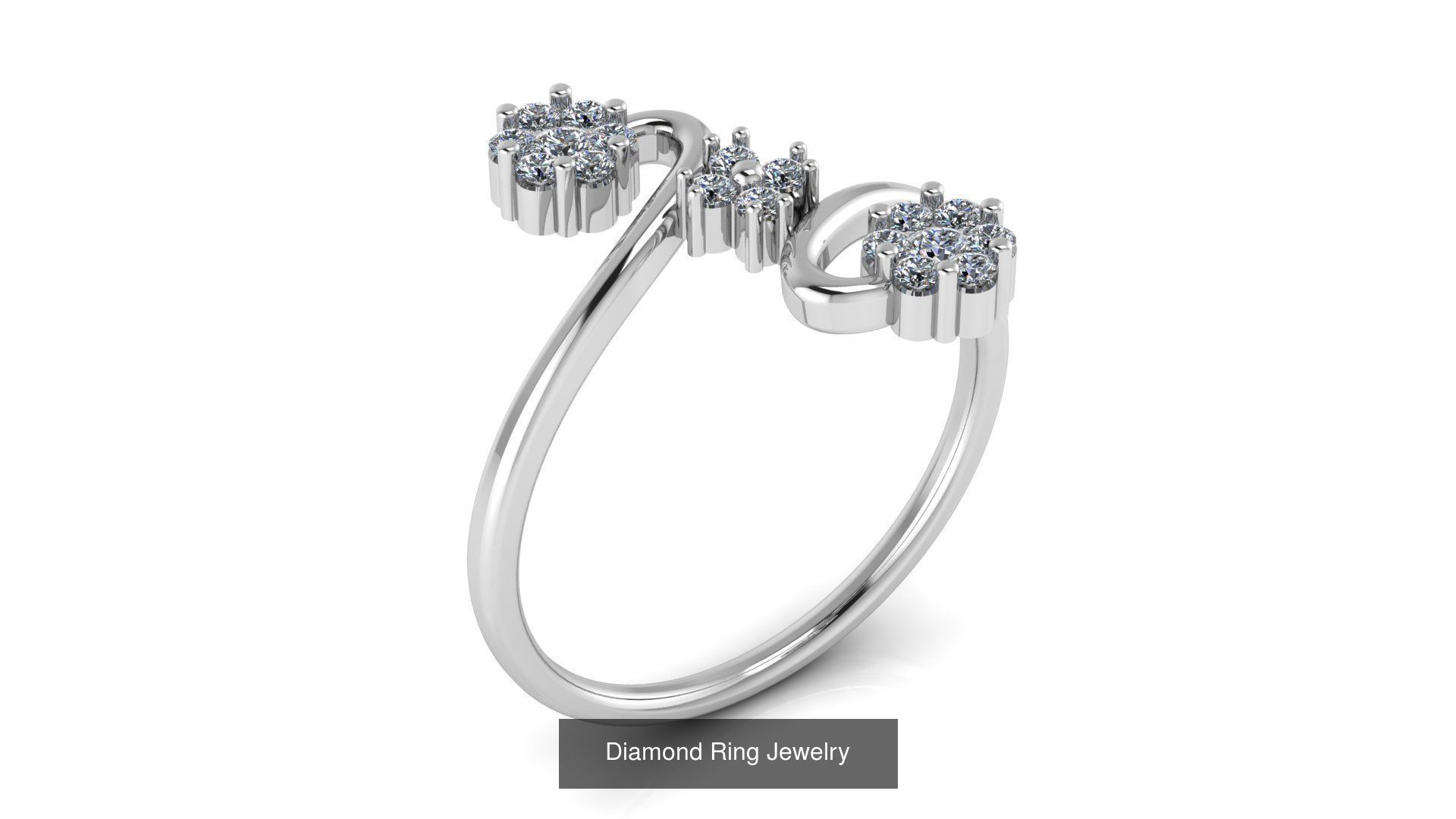 Collection of 50 Jewelry Diamond Rings 3D Print Models _41