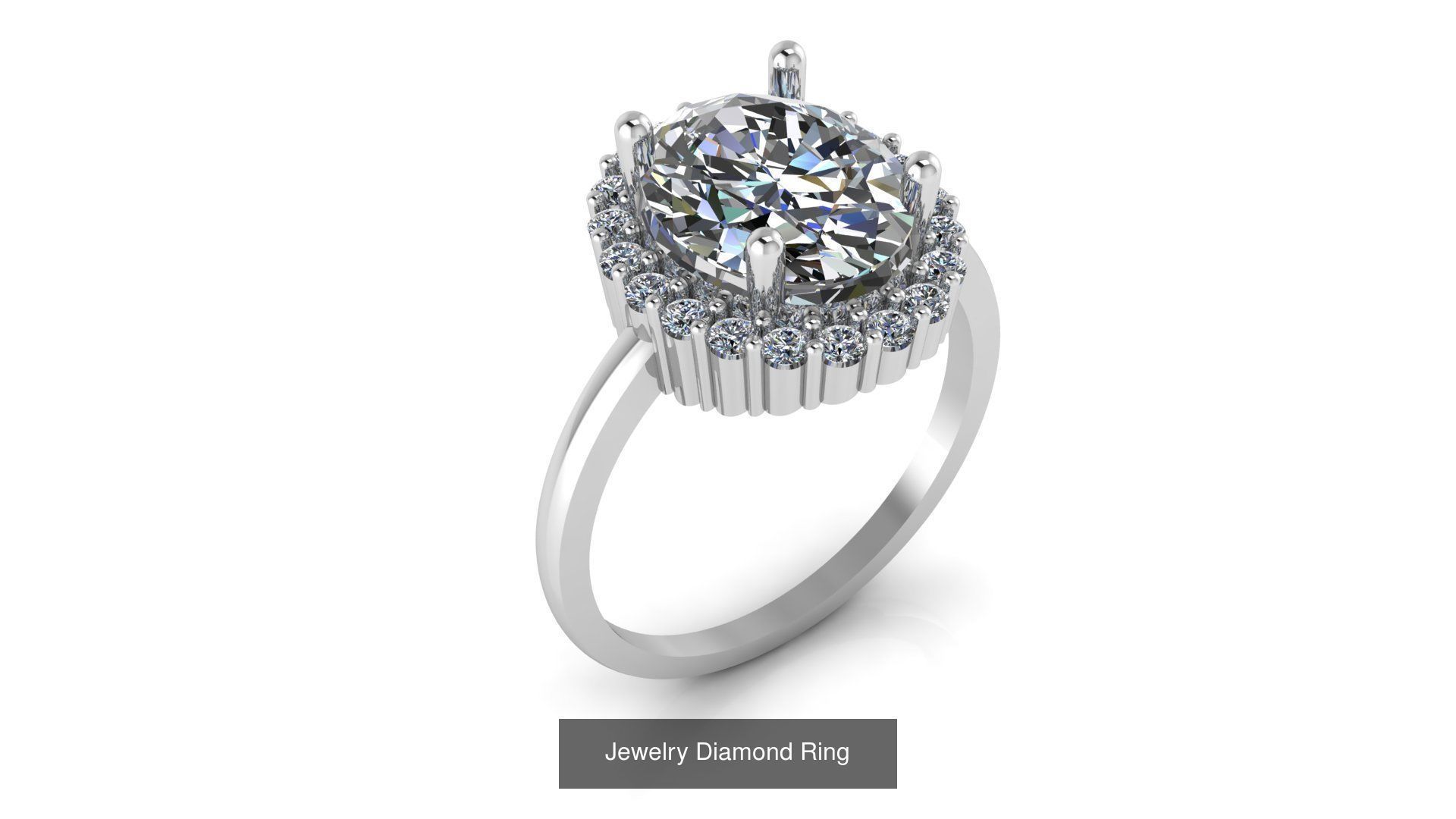 Collection of 50 Jewelry Diamond Rings 3D Print Models _17