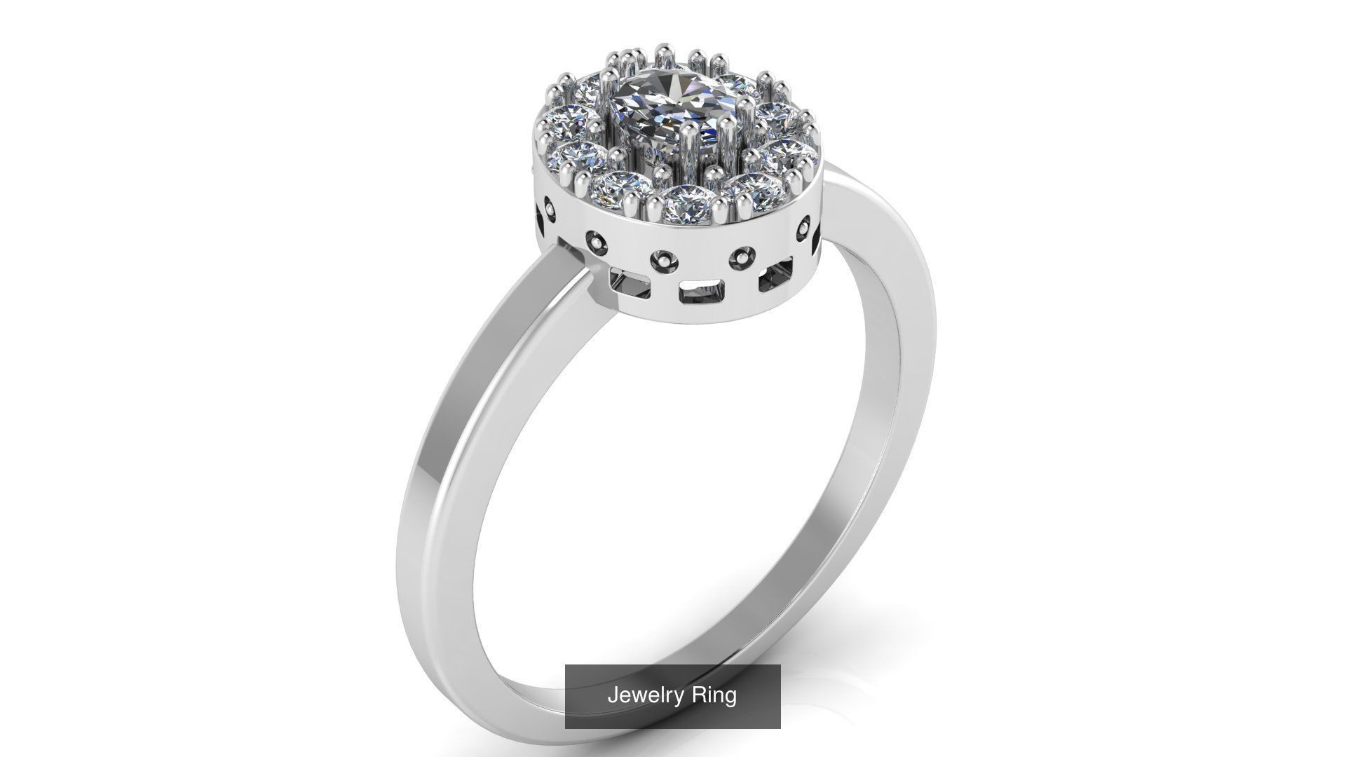 Collection of 50 Jewelry Diamond Rings 3D Print Models _55