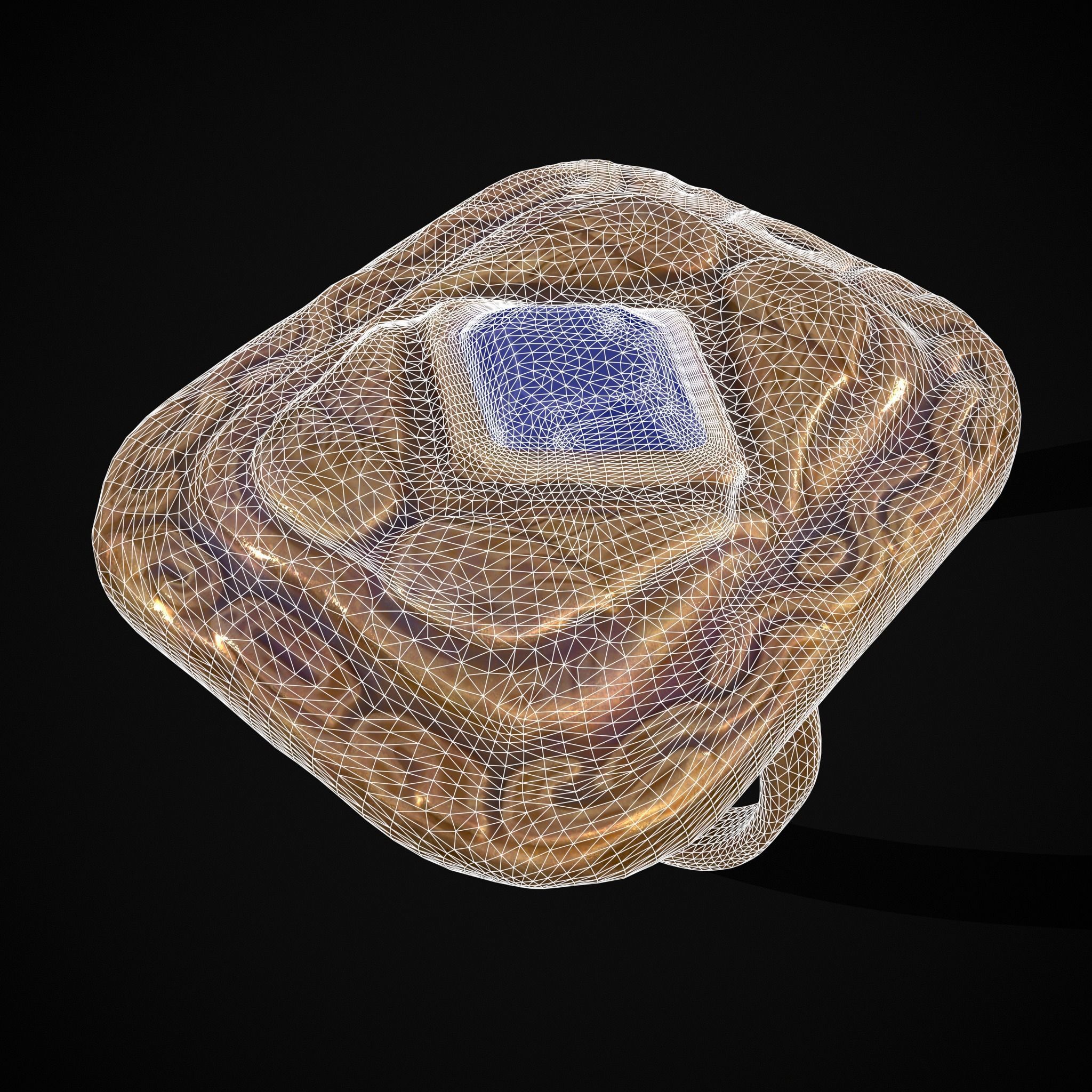 Medieval Angel Wing Ring Low-poly 3D model_16