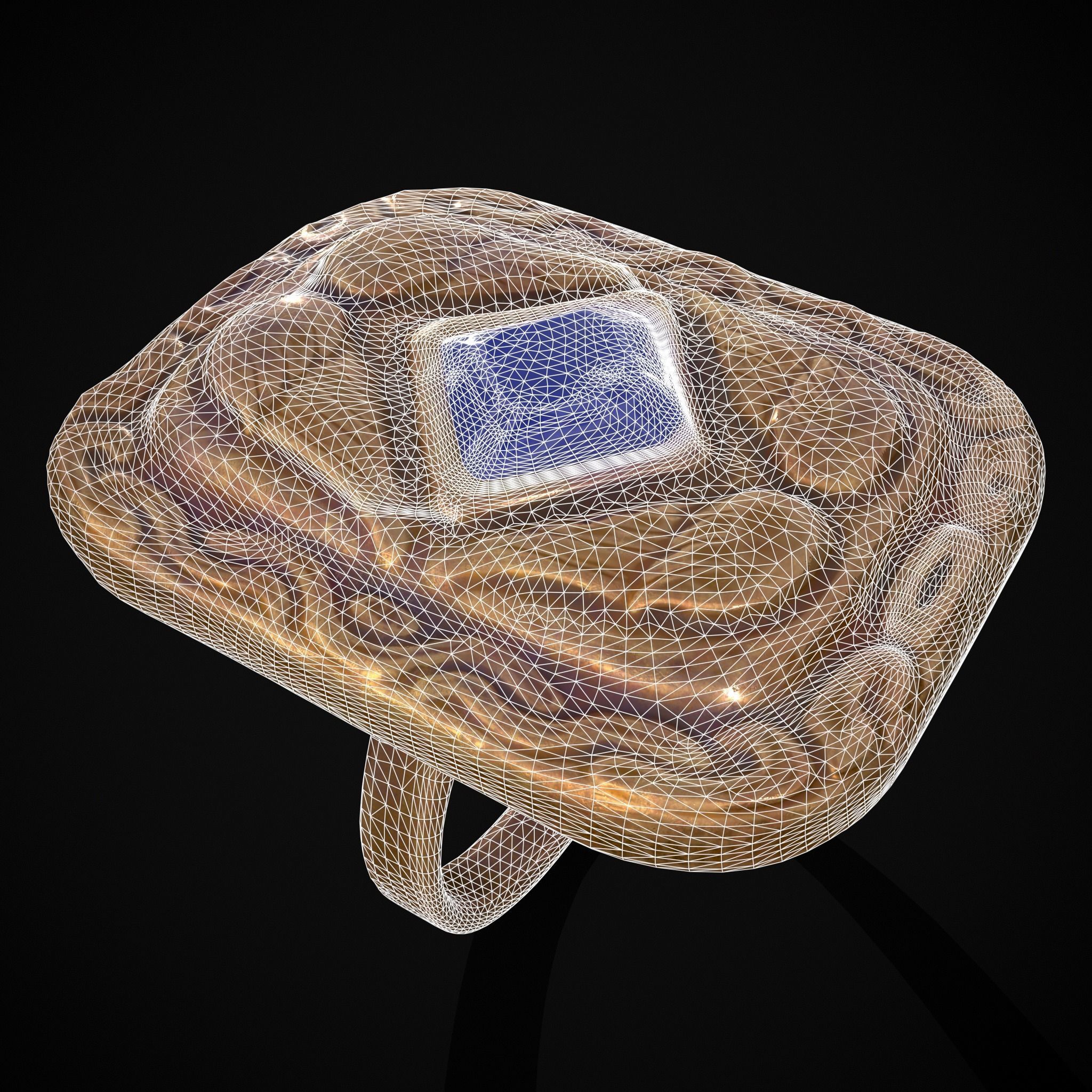 Medieval Angel Wing Ring Low-poly 3D model_20