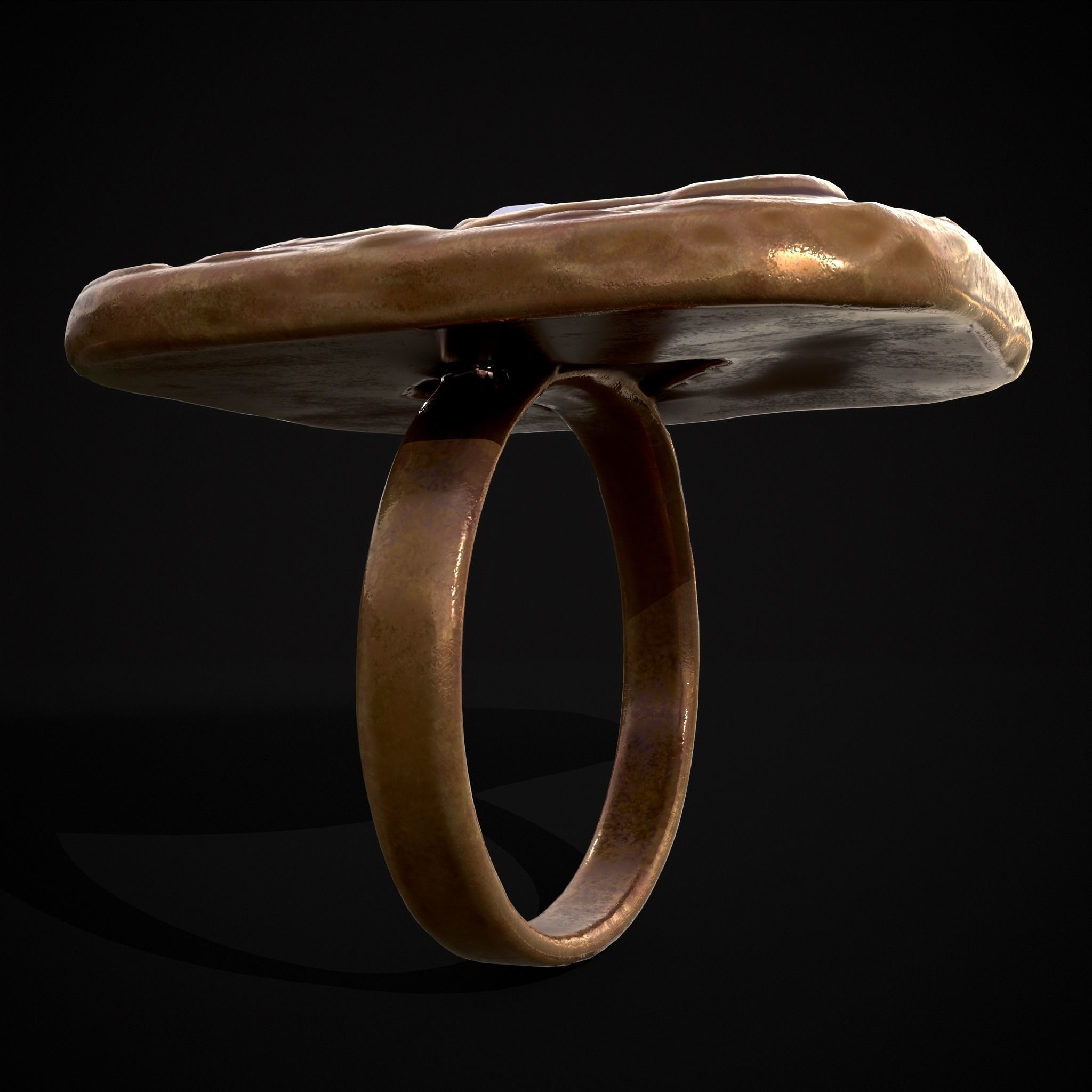 Medieval Angel Wing Ring Low-poly 3D model_11