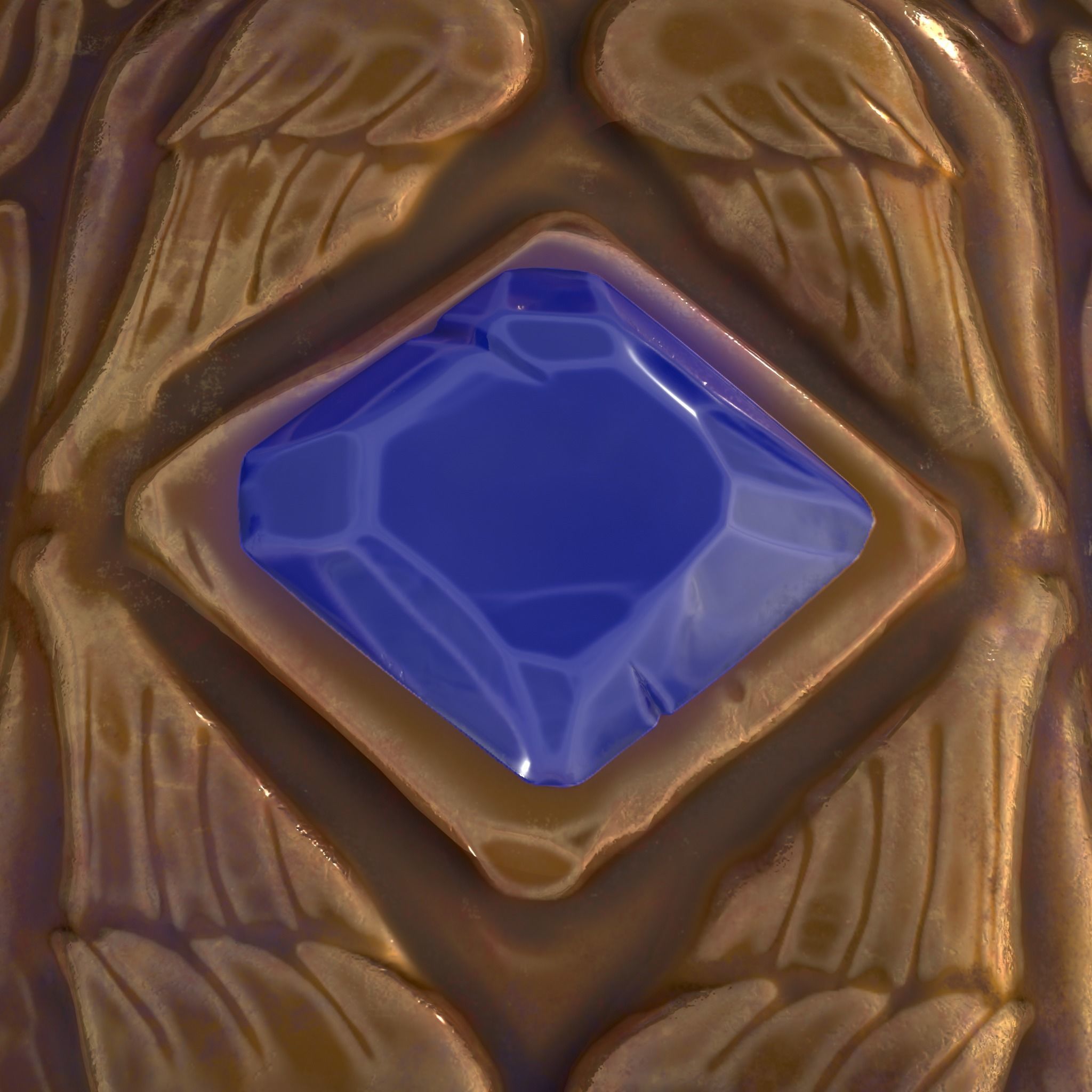 Medieval Angel Wing Ring Low-poly 3D model_23